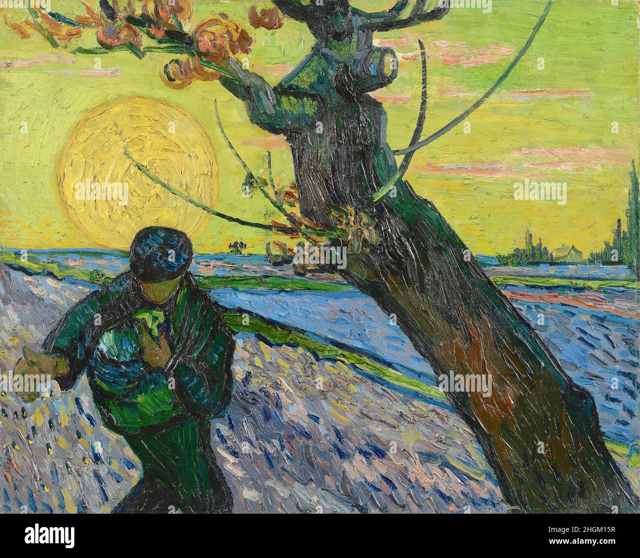 The Sower - 1888 - huile sur toile 32,5 x 40,3 cm - vg14Van Gogh Vincent Banque D'Images