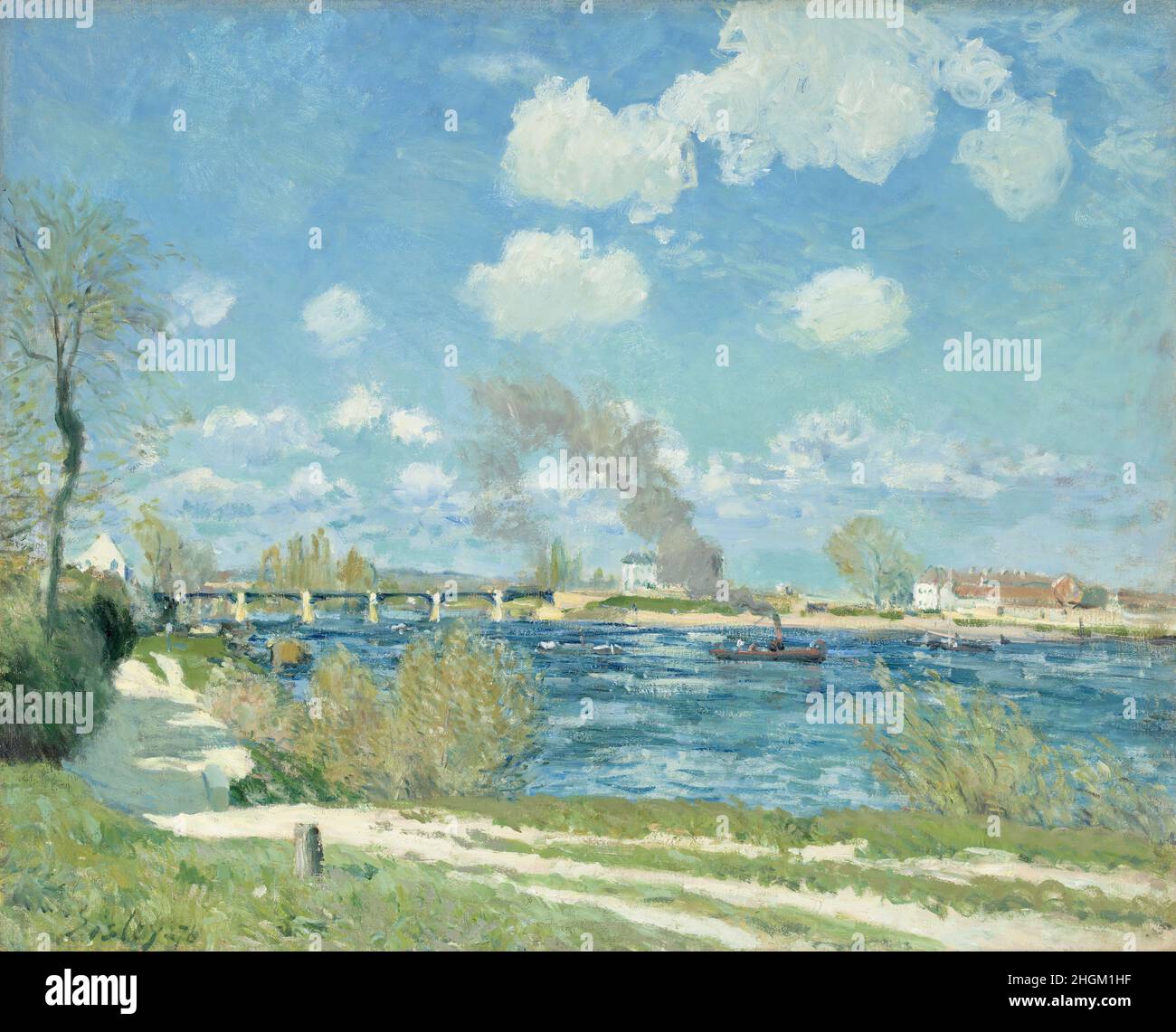 Bougival - 1876 - huile sur toile 62,2 x 73,7 cm - si01Sisley Alfred Banque D'Images