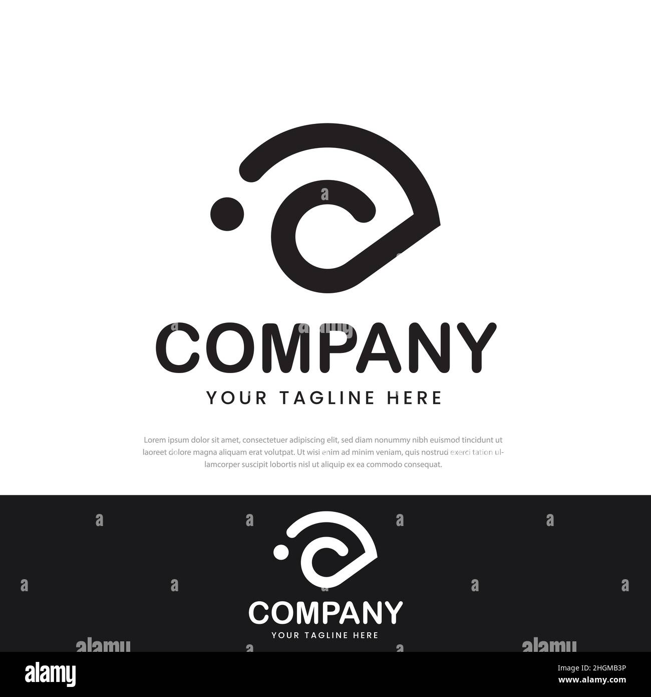 Lettre moderne I, D monogramme logo en forme d'oeil, symbole, illustration vectorielle. Illustration de Vecteur