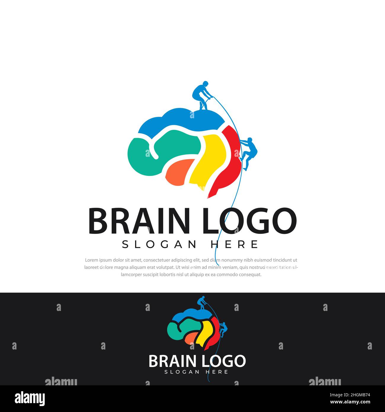 Logo représentant le symbole du cerveau pour une silhouette d'escalade.Modèle vectoriel de conception de silhouette de logo Brain.Escalade, symbole, pensez Illustration de Vecteur Logo représentant le symbole du cerveau pour une silhouette d'escalade.Modèle vectoriel de conception de silhouette de logo Brain.Escalade, symbole, pensez Illustration de Vecteur