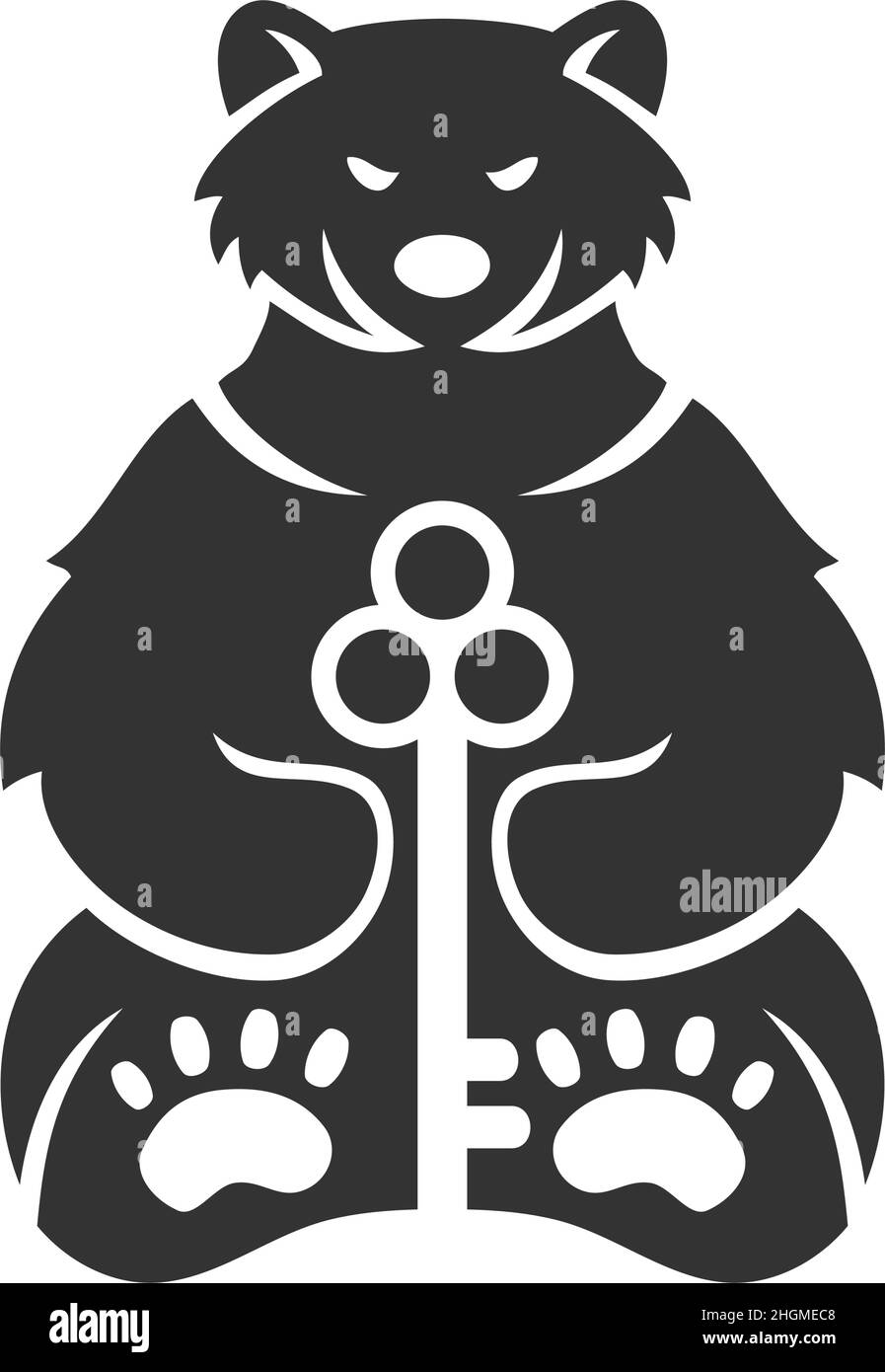 Porte-clé de retenue icône Illustration identité de la marque Illustration de Vecteur