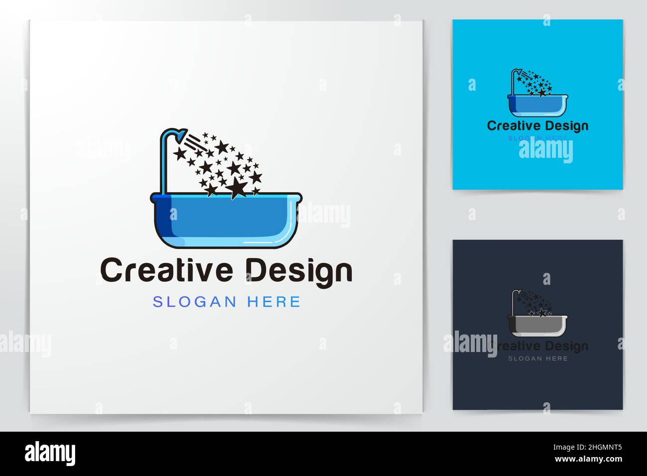 Meilleures Idées de logo de bain. Logo inspiration. Illustration Du Vecteur De Modèle. Isolé Sur Fond Blanc Illustration de Vecteur