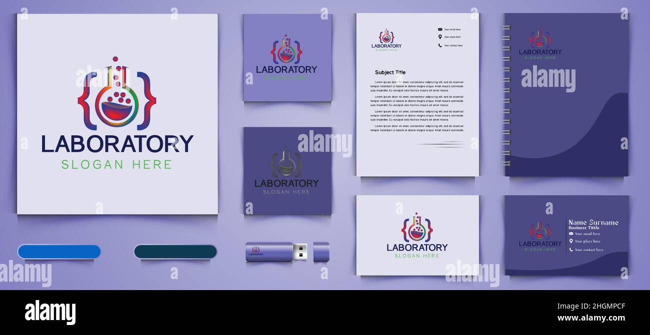Code Lab logo Designs business Branding package template inspiration Isolated on White Background Illustration de Vecteur