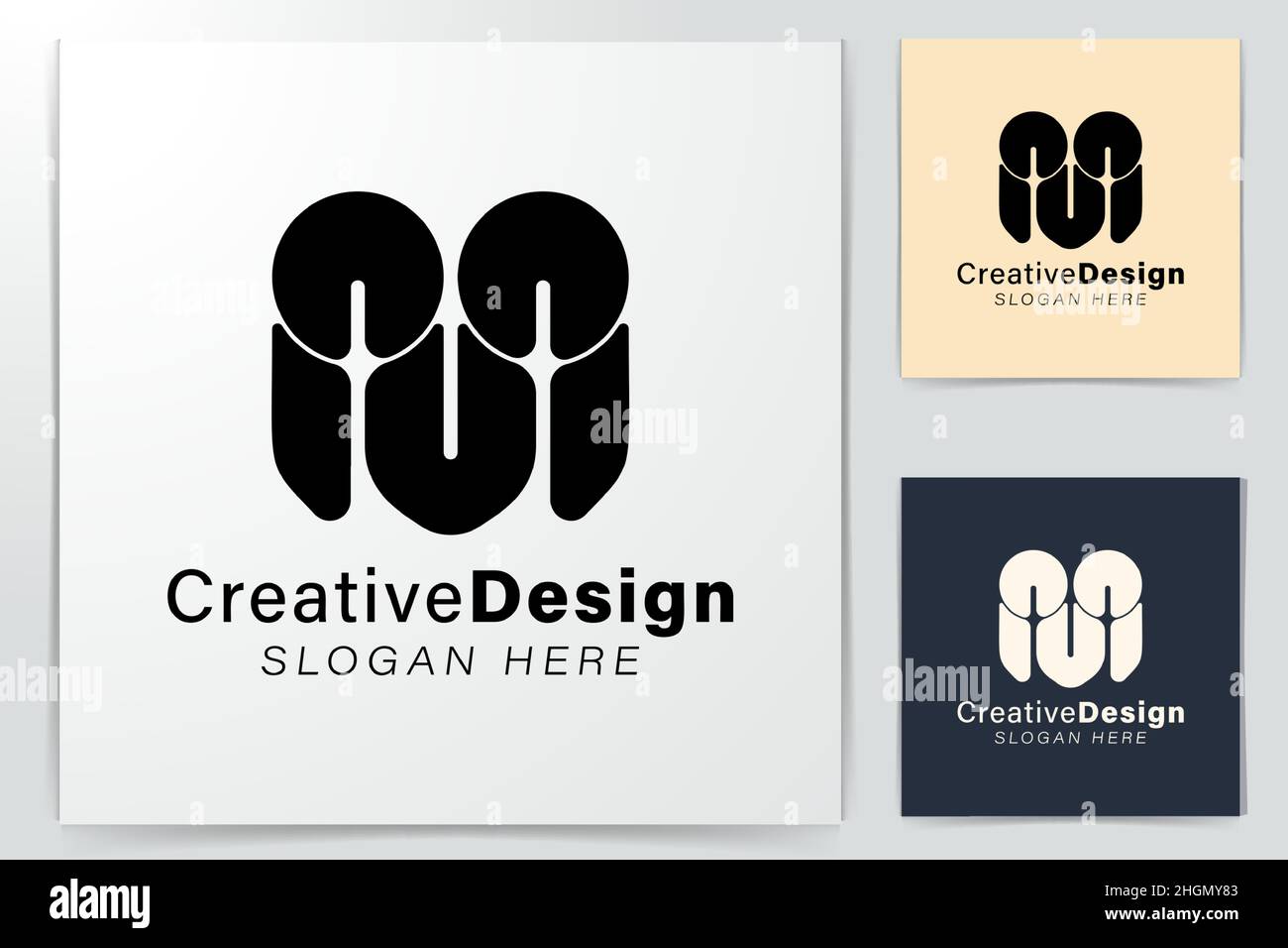 Lettre initiale M Modern logo Ideas. Logo inspiration. Illustration Du Vecteur De Modèle. Isolé Sur Fond Blanc Illustration de Vecteur