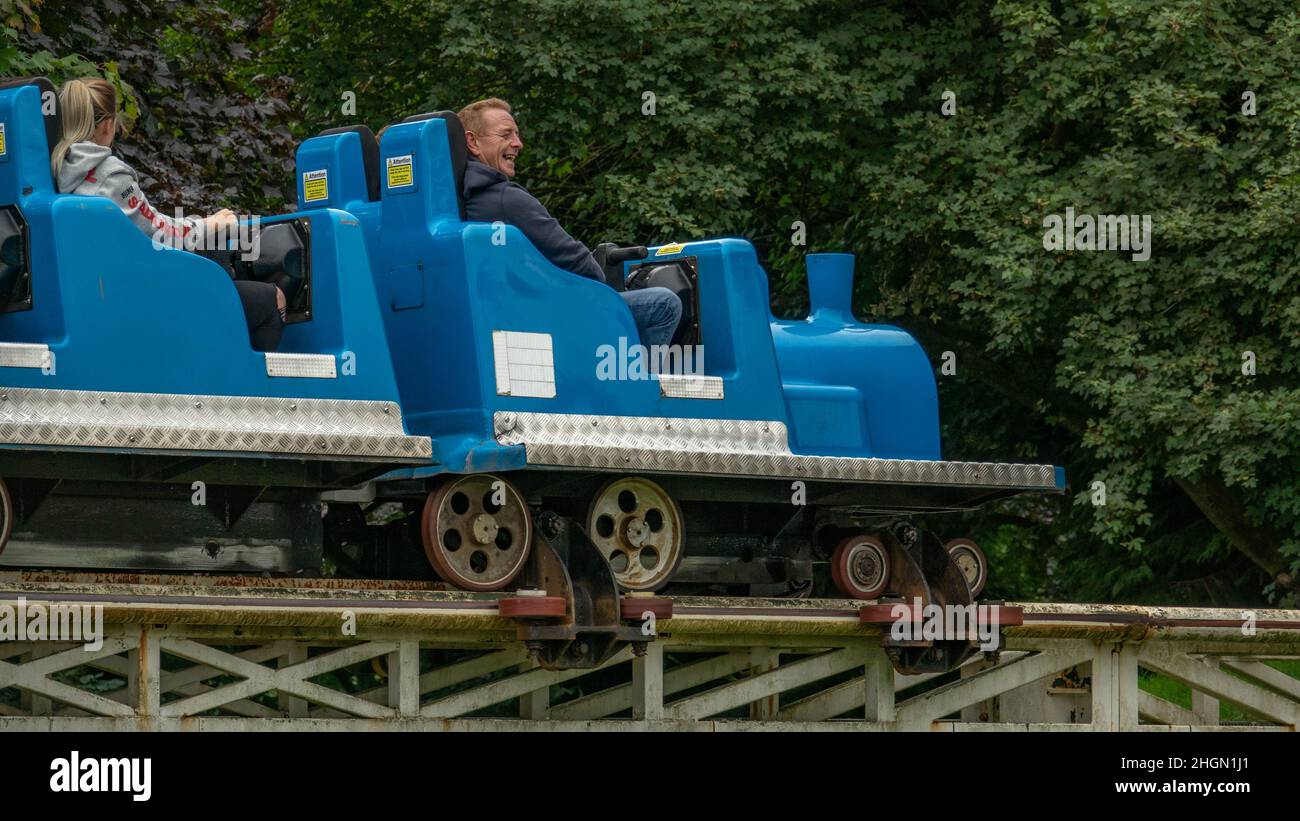 Des images rares de haute qualité de Lightwater Valley et de l'ancien Rollercoaster le plus long d'Europe, le dernier cri Banque D'Images