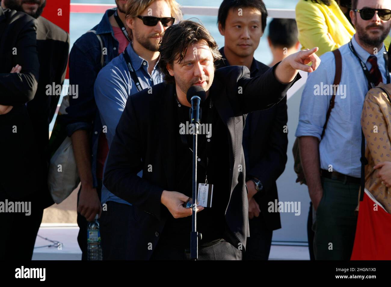 7 octobre 2012 - Busan, Corée du Sud : le réalisateur allemand Wolfgang Dinslage assiste à la conférence de presse lors de la conférence de presse EFP du Festival International du film de Busan 17th au village de BIFF à Haeundae.(Ryu Seung-il / Polaris) Banque D'Images