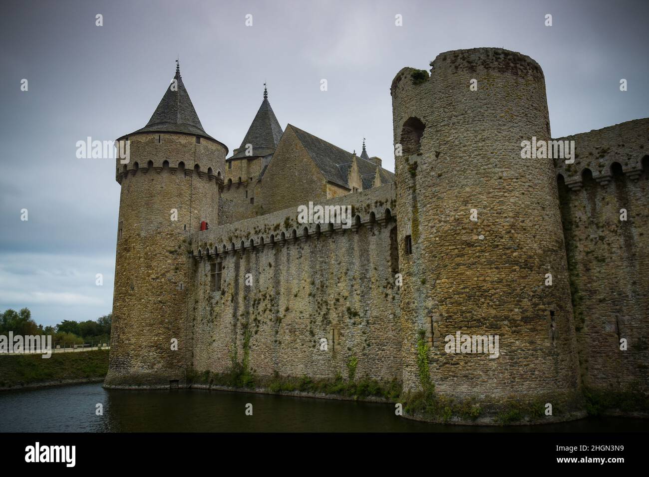 Vue sur le château de Suscinio dans le Morbihan en Bretagne Banque D'Images