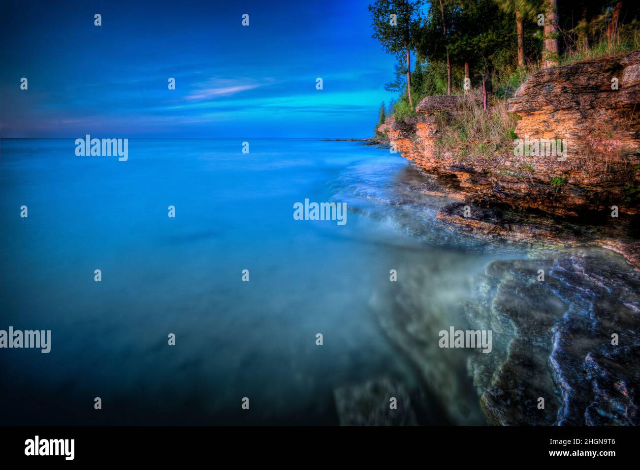 Signes de printemps sur l'île de Washington, Door County Wisconsin.Chaque printemps, cette petite île au large de la pointe de la péninsule de la porte attire les touristes. Banque D'Images