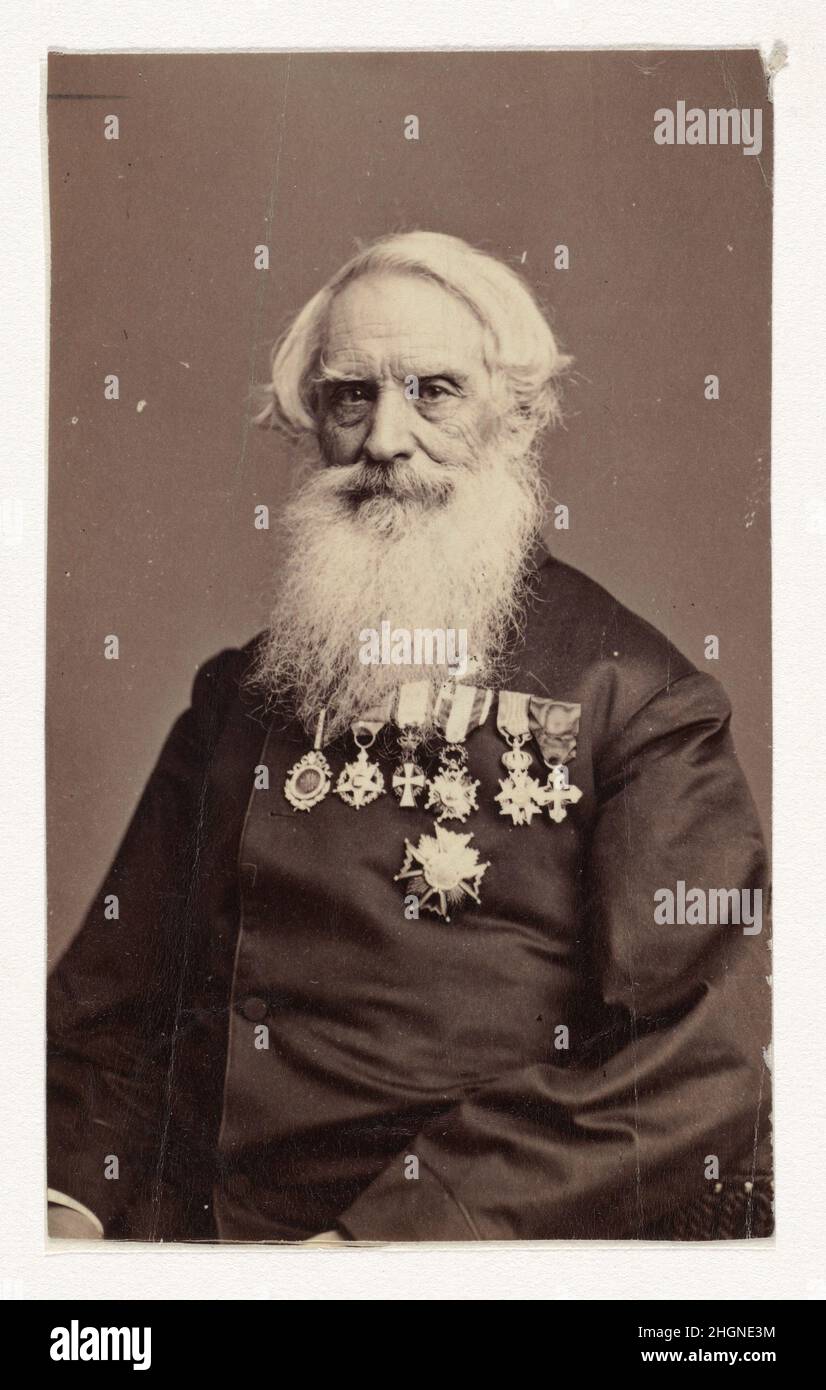 Samuel F. B. Morse ca.1870 attribué à Mathew B. Brady American.Samuel F. B. Morse.Attribué à Mathew B. Brady (américain, né en Irlande, 1823?–1896 New York).1870. Impression argentée à partir d'un négatif en verre.Photographies Banque D'Images