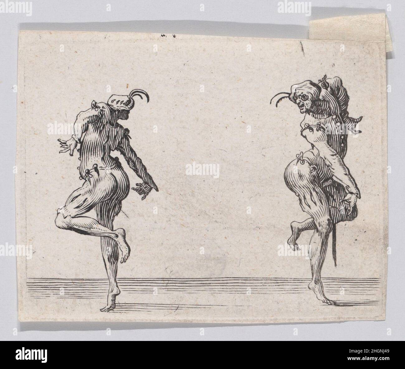 Copie inversée des deux Pantalons se tournant le dos (deux hommes en costumes détournés les uns des autres), des Caprices 17th Century Anonyme.Copie inverse des deux Pantalons se tournant le dos (deux hommes en costumes détournés les uns des autres), des Caprices.Les Caprices.Anonyme.17th siècle.Gravure.Imprime Banque D'Images