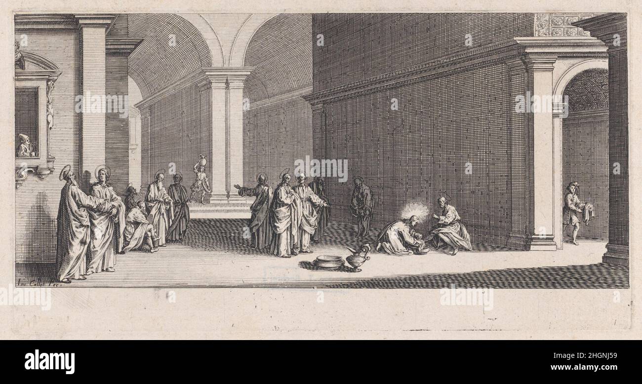 Le Lavement des pieds (le lavage des pieds), de la Grande passion (la grande passion) ca.1619–24 Jacques Callot Français.Le Lavement des pieds (le lavage des pieds), de la Grande passion (la grande passion).La Grande passion.Jacques Callot (français, Nancy 1592–1635 Nancy). Env.1619–24.Gravure et gravure; premier état de quatre (Lieure).Imprime Banque D'Images