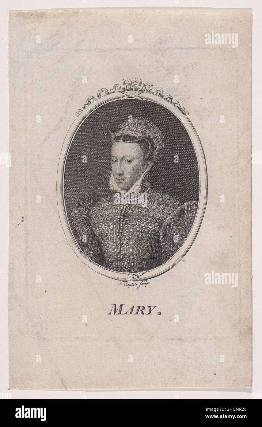 Mary, Reine des Écossais 18th siècle Isaac Taylor, moi britannique.Mary, reine des Écossais.Isaac Taylor, I (Grande-Bretagne, Worcester 1730–1807 Edmonton, Grand Londres).18th siècle.Gravure.Mary, Reine des Écossais (Britannique, Linlithgow 1542–1587 Fotheringhay).Imprime Banque D'Images