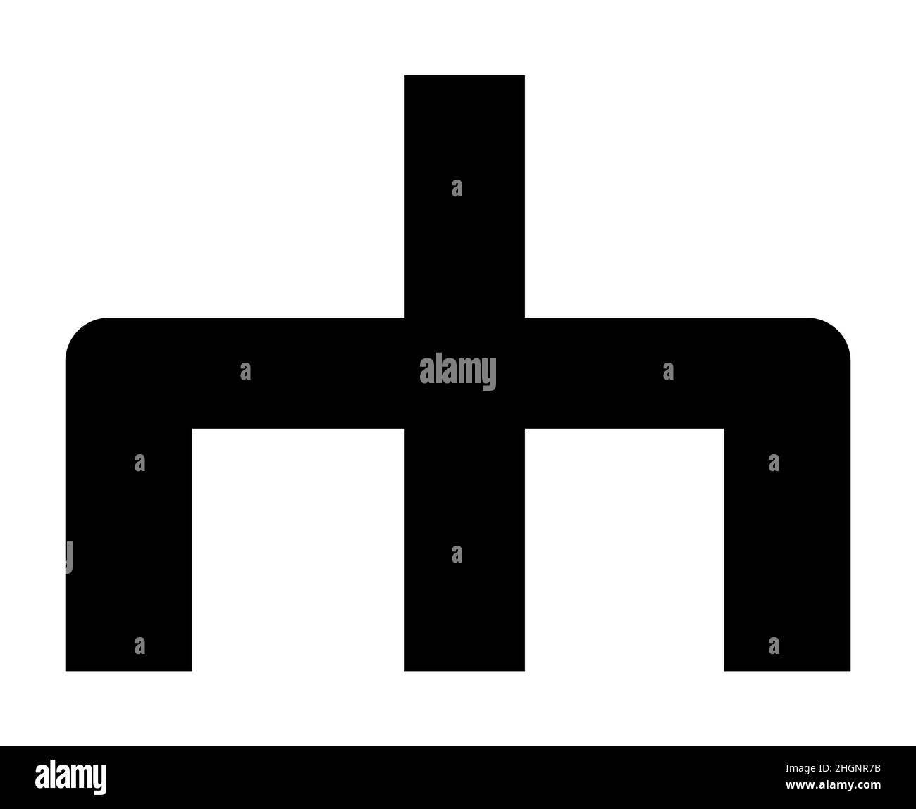 Icône Trident dans un style plat tendance.Notation des actions d'appel dans les diagrammes d'activité dans UML.Symbole d'action d'appel pour le site Web, le logo, l'interface utilisateur, l'application Illustration de Vecteur