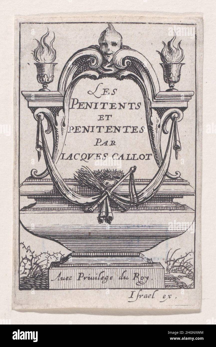 Frontispice, des Pénitents et Pénitentes (les Pénitents) ca.1632 Abraham Bosse Français.Frontispice, des Pénitents et Pénitentes (les Pénitents).Les Pénitents et Pénitentes.Abraham Bosse (Français, Tours 1602/04–1676 Paris). Env.1632. Gravure et gravure.Israël Henriet (français, Nancy ca.1590–1661 Paris).Imprime Banque D'Images