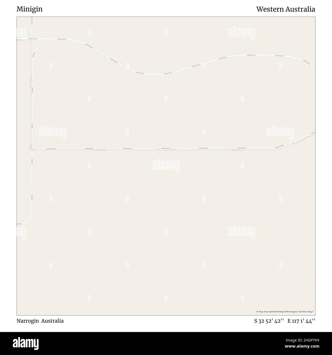 Minigin, Narrogin, Australie, Australie occidentale, S 32 52' 42'', E 117 1' 44'', carte, Timeless Map publié en 2021.Les voyageurs, les explorateurs et les aventuriers comme Florence Nightingale, David Livingstone, Ernest Shackleton, Lewis et Clark et Sherlock Holmes se sont appuyés sur des cartes pour planifier leurs voyages dans les coins les plus reculés du monde. Timeless Maps dresse la carte de la plupart des sites du monde, montrant ainsi la réalisation de grands rêves Banque D'Images