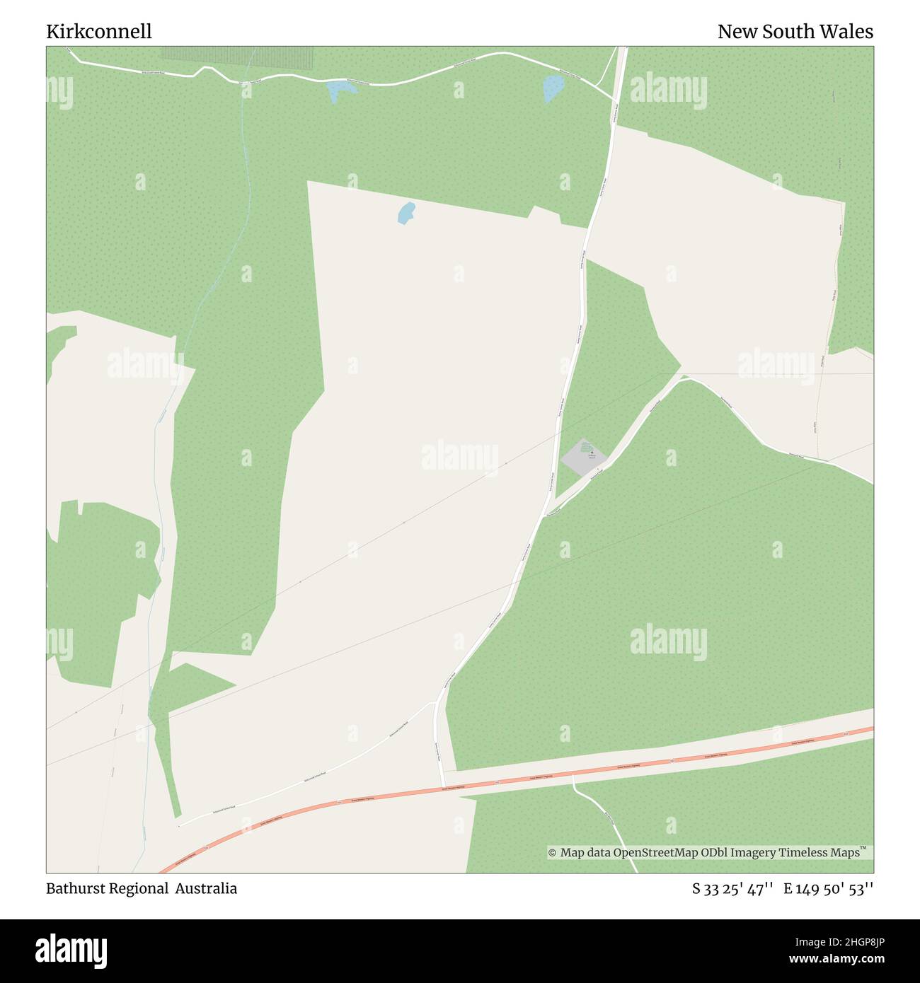 Kirkconnell, Bathurst Regional, Australie, Nouvelle-Galles du Sud, S 33 25' 47'', E 149 50' 53'', carte, Timeless Map publié en 2021.Les voyageurs, les explorateurs et les aventuriers comme Florence Nightingale, David Livingstone, Ernest Shackleton, Lewis et Clark et Sherlock Holmes se sont appuyés sur des cartes pour planifier leurs voyages dans les coins les plus reculés du monde. Timeless Maps dresse la carte de la plupart des sites du monde, montrant ainsi la réalisation de grands rêves Banque D'Images