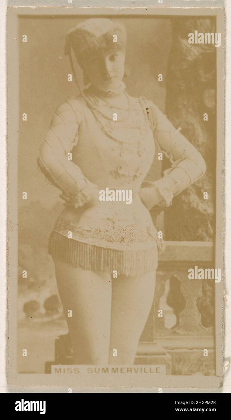 Mlle Annie Summerville, de la série Actresses (N245) émise par Kinney Brothers pour promouvoir les cigarettes adorées 1890 émises par Kinney Brothers Tobacco Company cartes professionnelles américaines de l'ensemble « Actors and Actresses » (N245), émise en 1890 par Kinney Brothers Tobacco pour promouvoir les cigarettes adorales sucrées.Mlle Annie Summerville, de la série Actresses (N245), émise par Kinney Brothers pour promouvoir les cigarettes adorales sucrées 657249 Banque D'Images
