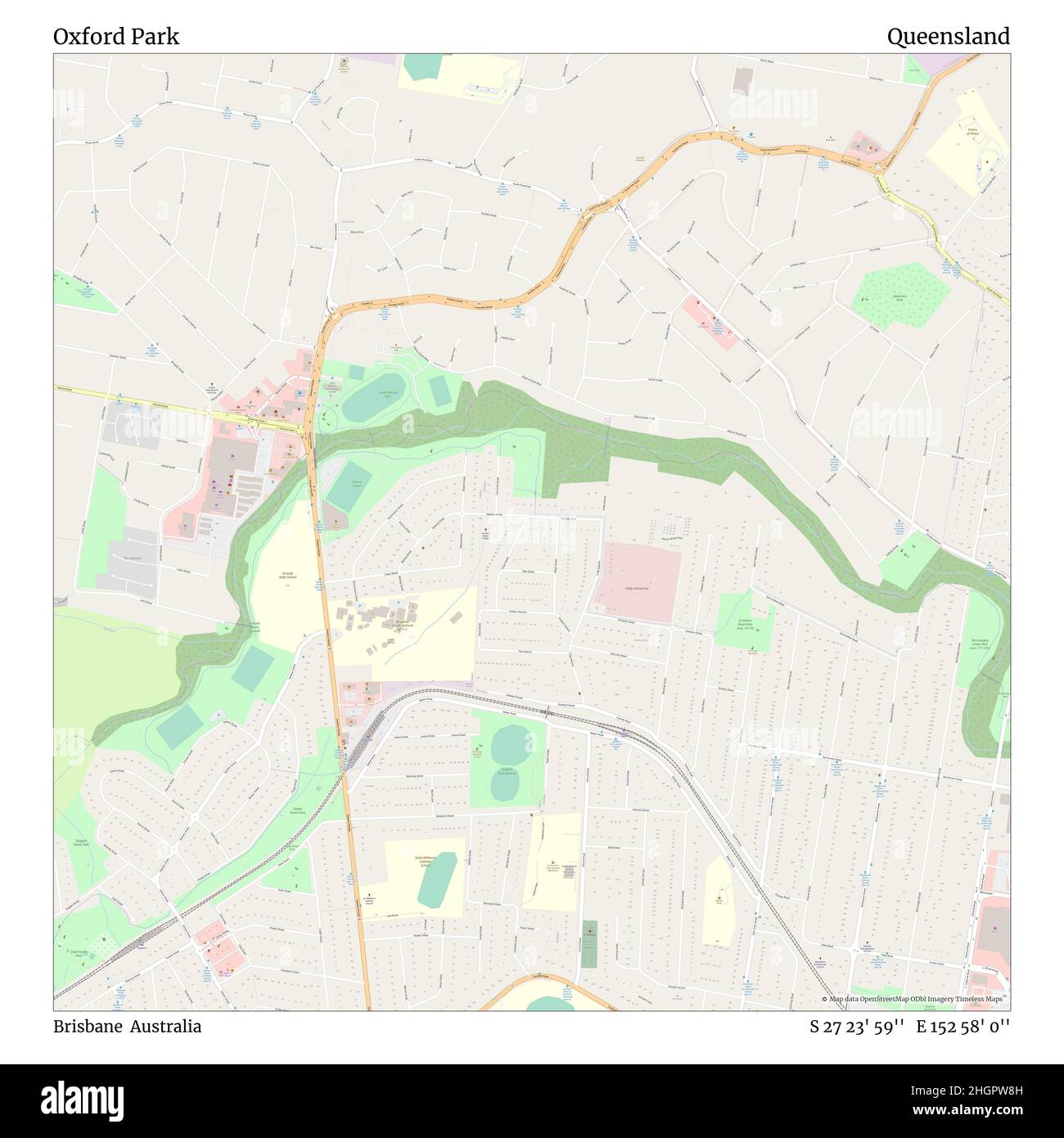 Oxford Park, Brisbane, Australie, Queensland, S 27 23' 59'', E 152 58