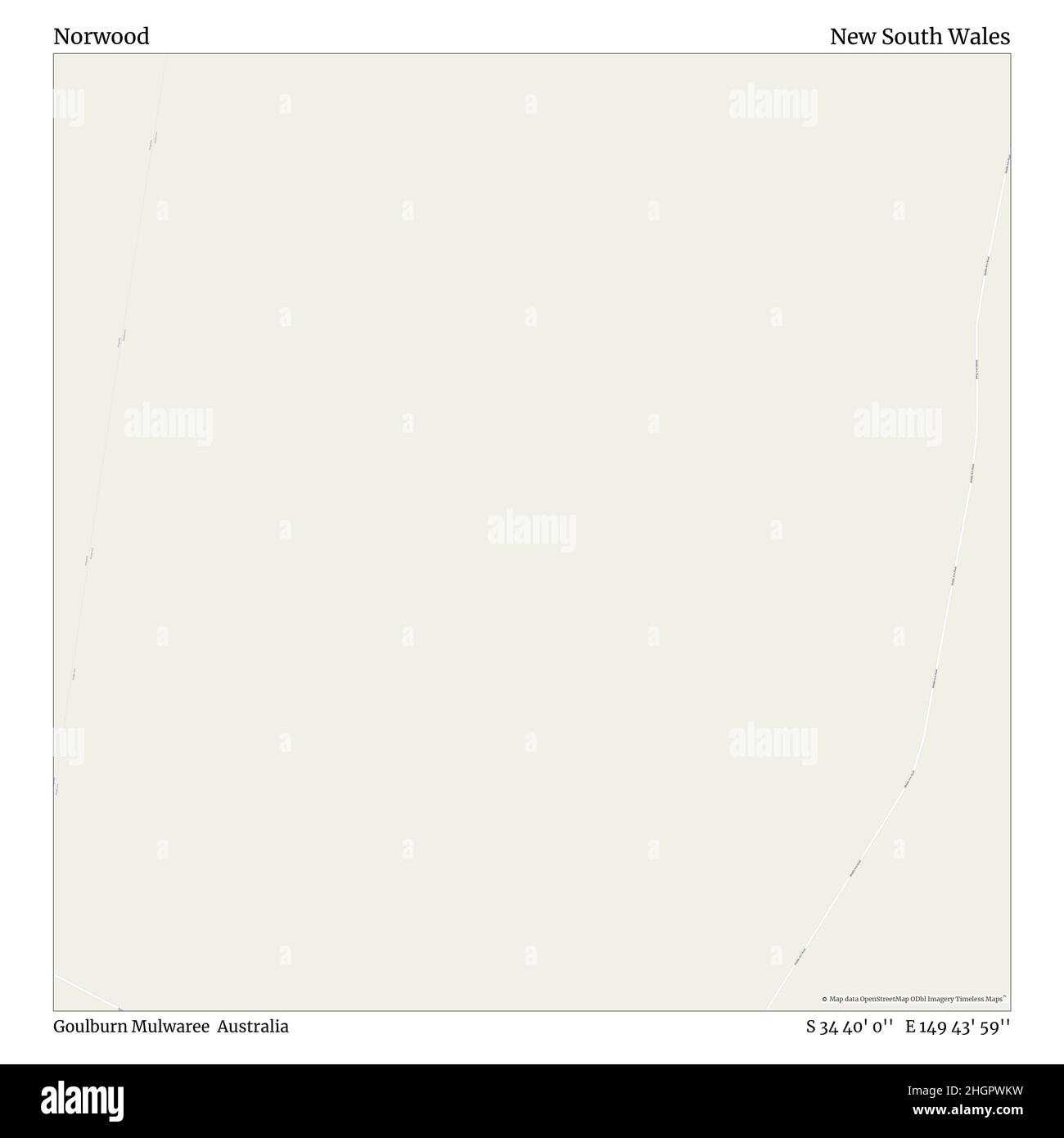 Norwood, Goulburn Mulwaree, Australie, Nouvelle-Galles du Sud, S 34 40' 0'', E 149 43' 59'', carte, carte intemporelle publiée en 2021.Les voyageurs, les explorateurs et les aventuriers comme Florence Nightingale, David Livingstone, Ernest Shackleton, Lewis et Clark et Sherlock Holmes se sont appuyés sur des cartes pour planifier leurs voyages dans les coins les plus reculés du monde. Timeless Maps dresse la carte de la plupart des sites du monde, montrant ainsi la réalisation de grands rêves Banque D'Images