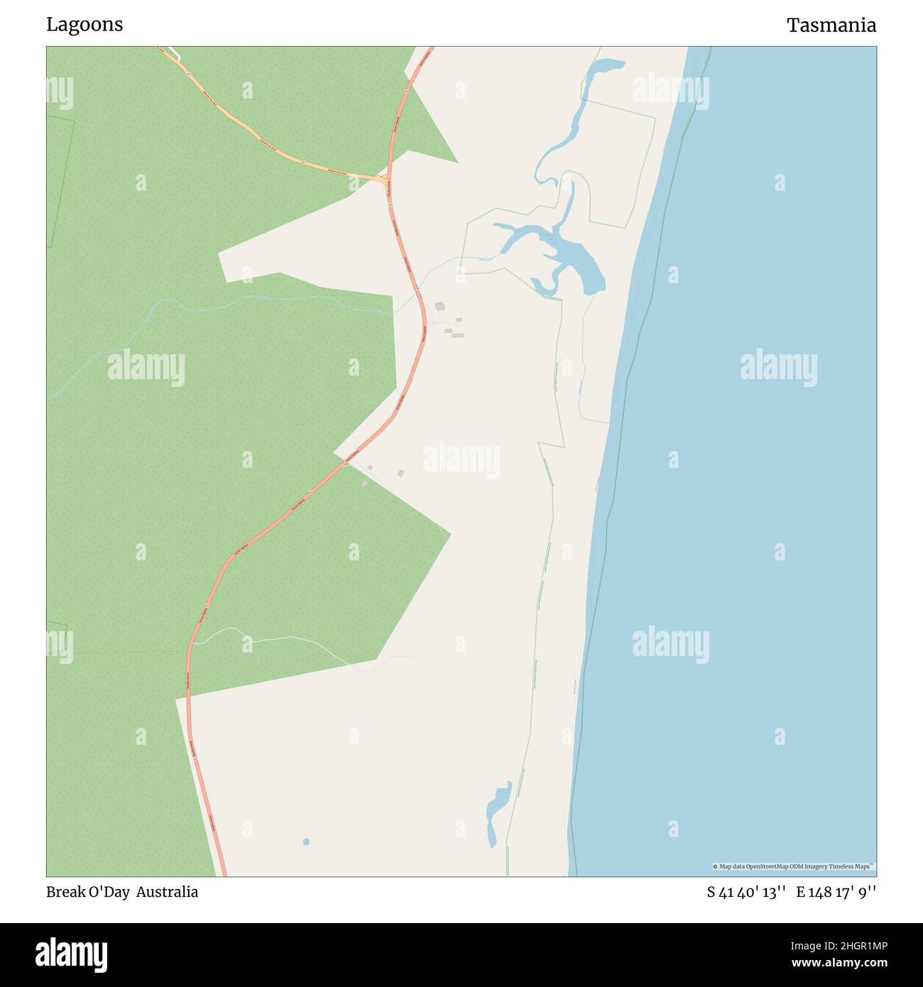 Lagunes, Break O'day, Australie, Tasmanie, S 41 40' 13'', E 148 17' 9'', carte, carte intemporelle publiée en 2021.Les voyageurs, les explorateurs et les aventuriers comme Florence Nightingale, David Livingstone, Ernest Shackleton, Lewis et Clark et Sherlock Holmes se sont appuyés sur des cartes pour planifier leurs voyages dans les coins les plus reculés du monde. Timeless Maps dresse la carte de la plupart des sites du monde, montrant ainsi la réalisation de grands rêves Banque D'Images