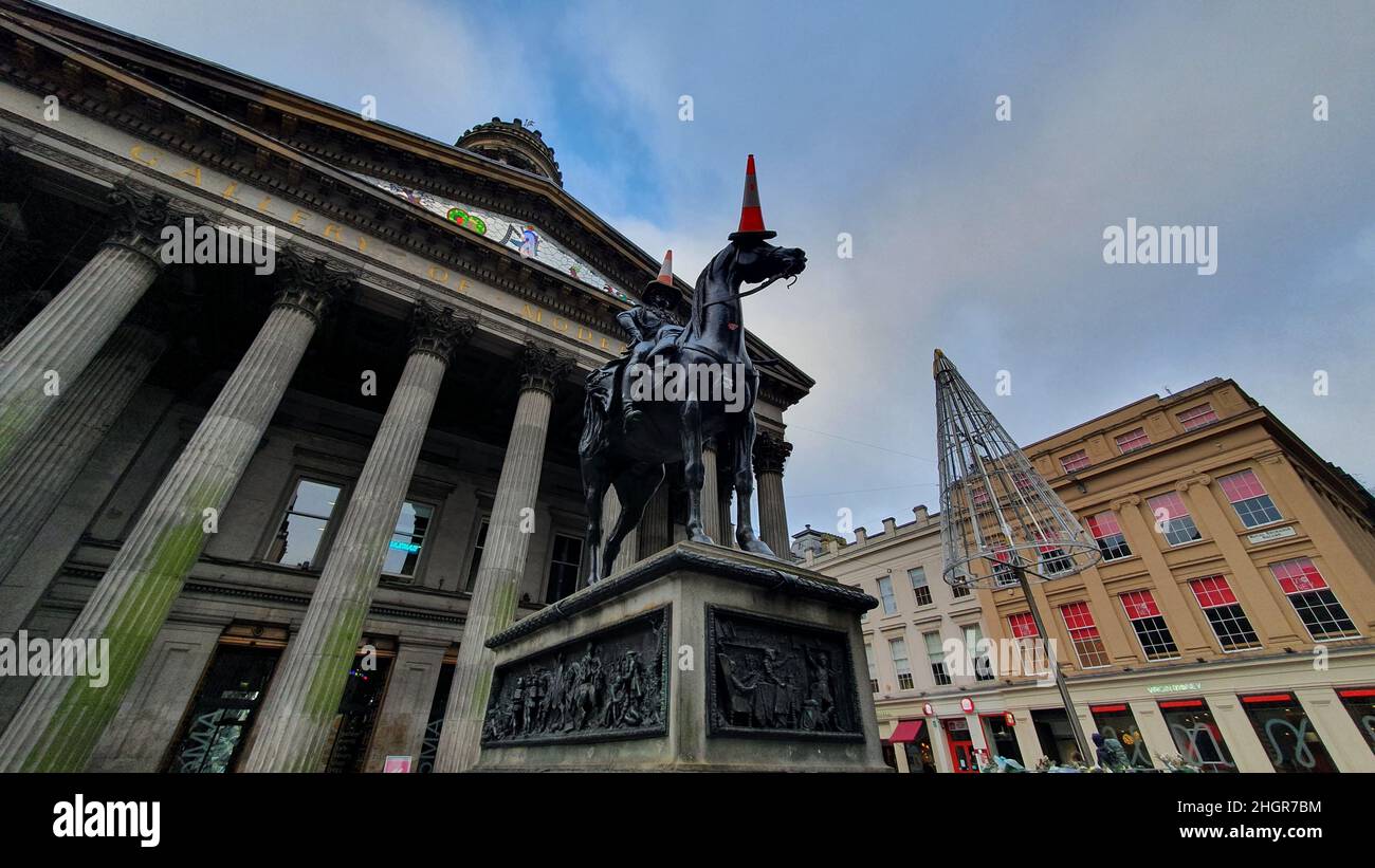 Statue du duc de Wellington, Glasgow Banque D'Images