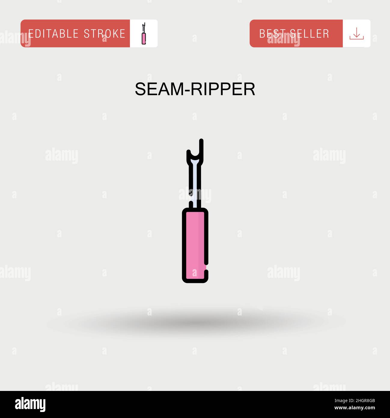 Icône de vecteur simple Seam-Ripper. Illustration de Vecteur