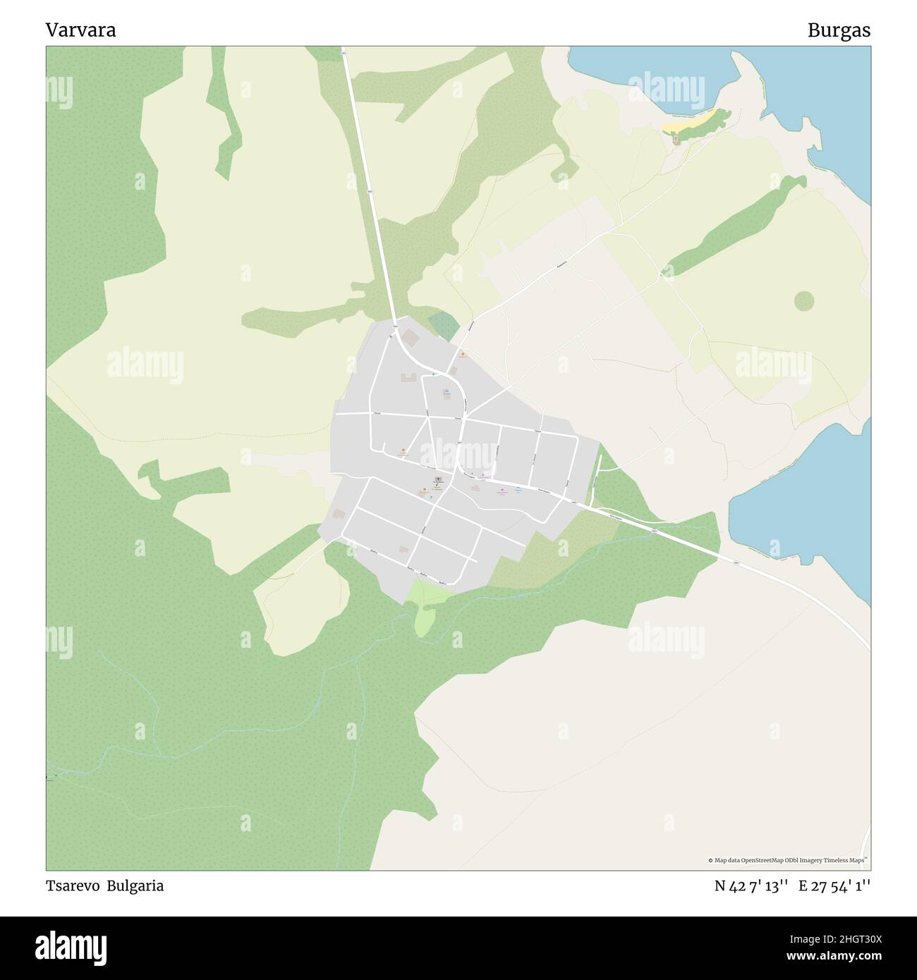 Varvara, Tsarevo, Bulgarie, Burgas, N 42 7' 13'', E 27 54' 1'', carte, carte intemporelle publiée en 2021.Les voyageurs, les explorateurs et les aventuriers comme Florence Nightingale, David Livingstone, Ernest Shackleton, Lewis et Clark et Sherlock Holmes se sont appuyés sur des cartes pour planifier leurs voyages dans les coins les plus reculés du monde. Timeless Maps dresse la carte de la plupart des sites du monde, montrant ainsi la réalisation de grands rêves Banque D'Images