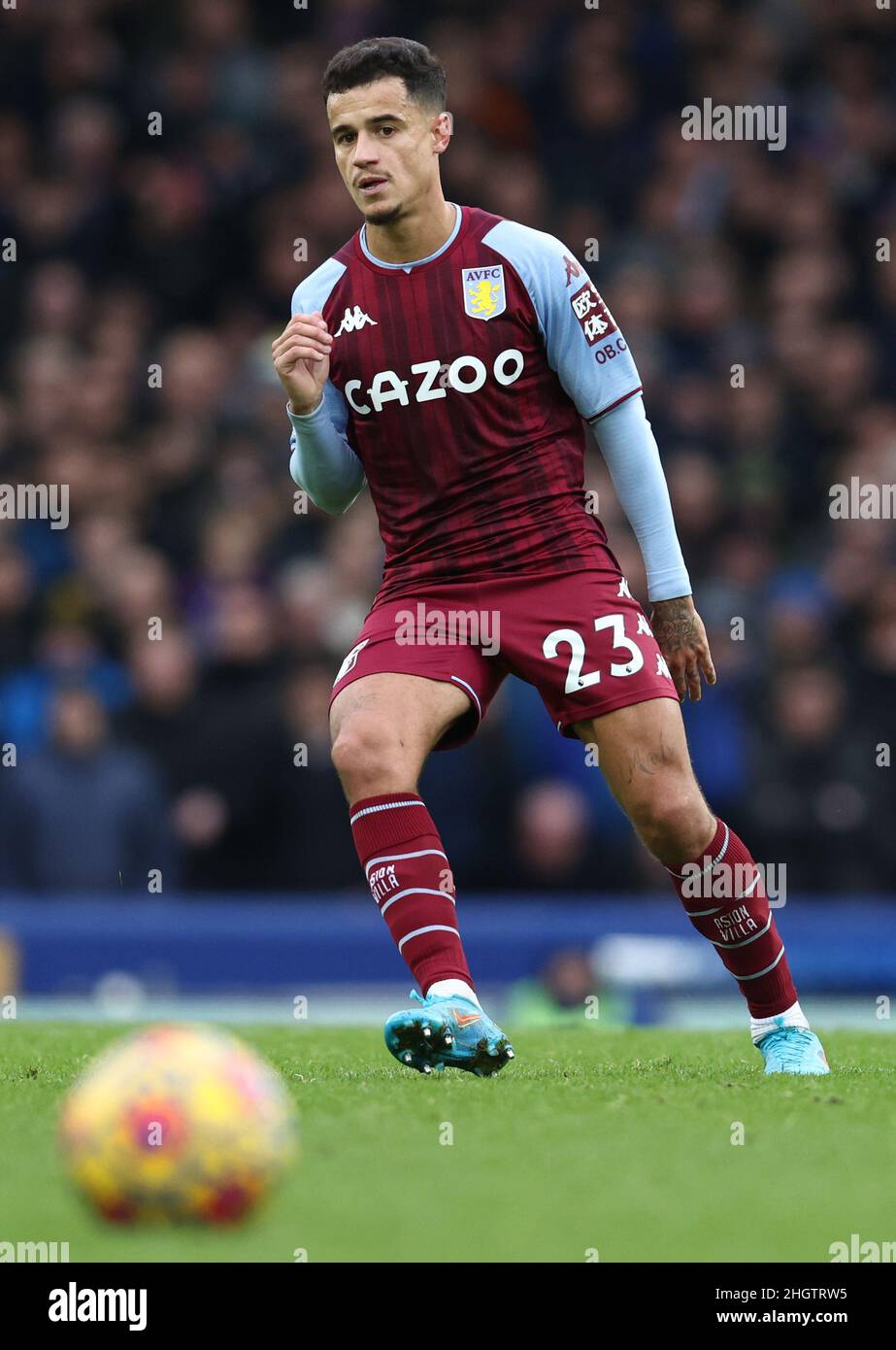 Liverpool, Angleterre, le 22nd janvier 2022.Philippe Coutinho d'Aston Villa pendant le match de la Premier League à Goodison Park, Liverpool.Le crédit photo doit être lu : Darren Staples / Sportimage Banque D'Images Liverpool, Angleterre, le 22nd janvier 2022.Philippe Coutinho d'Aston Villa pendant le match de la Premier League à Goodison Park, Liverpool.Le crédit photo doit être lu : Darren Staples / Sportimage Banque D'Images