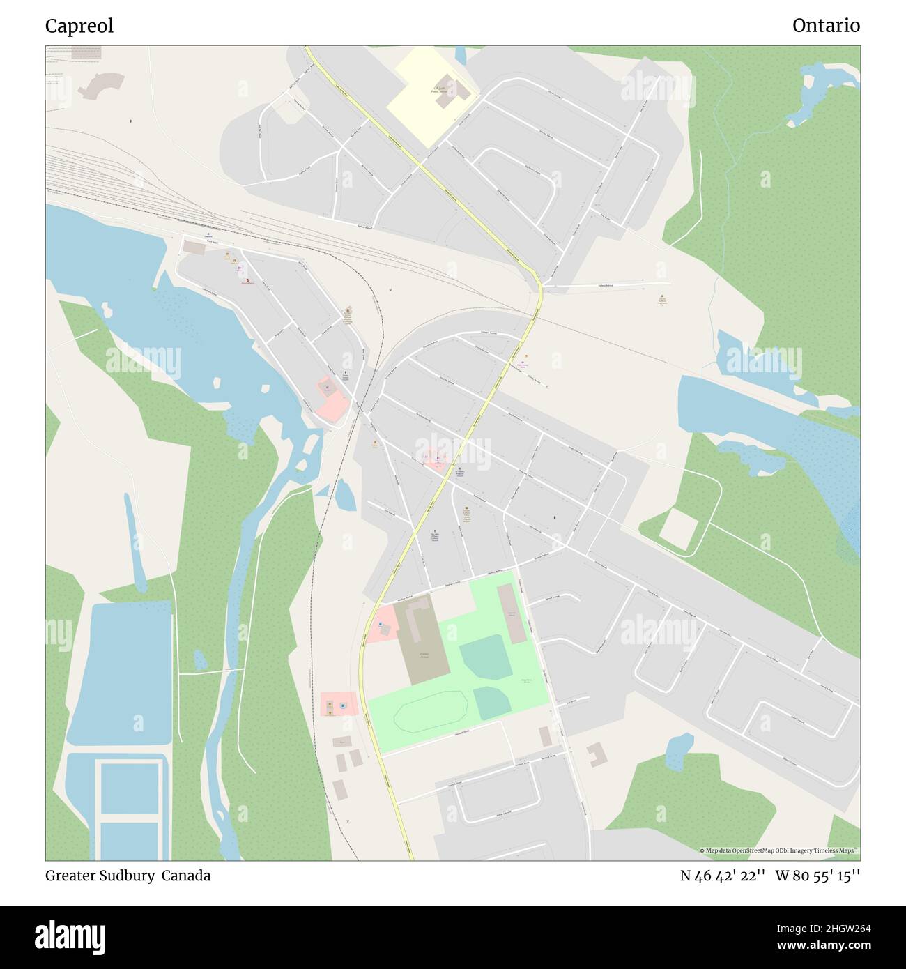 Carte de l'ontario capreol Banque de photographies et d’images à haute