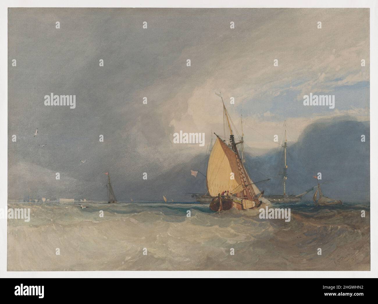 Dutch boats in a gale Banque de photographies et d’images à haute