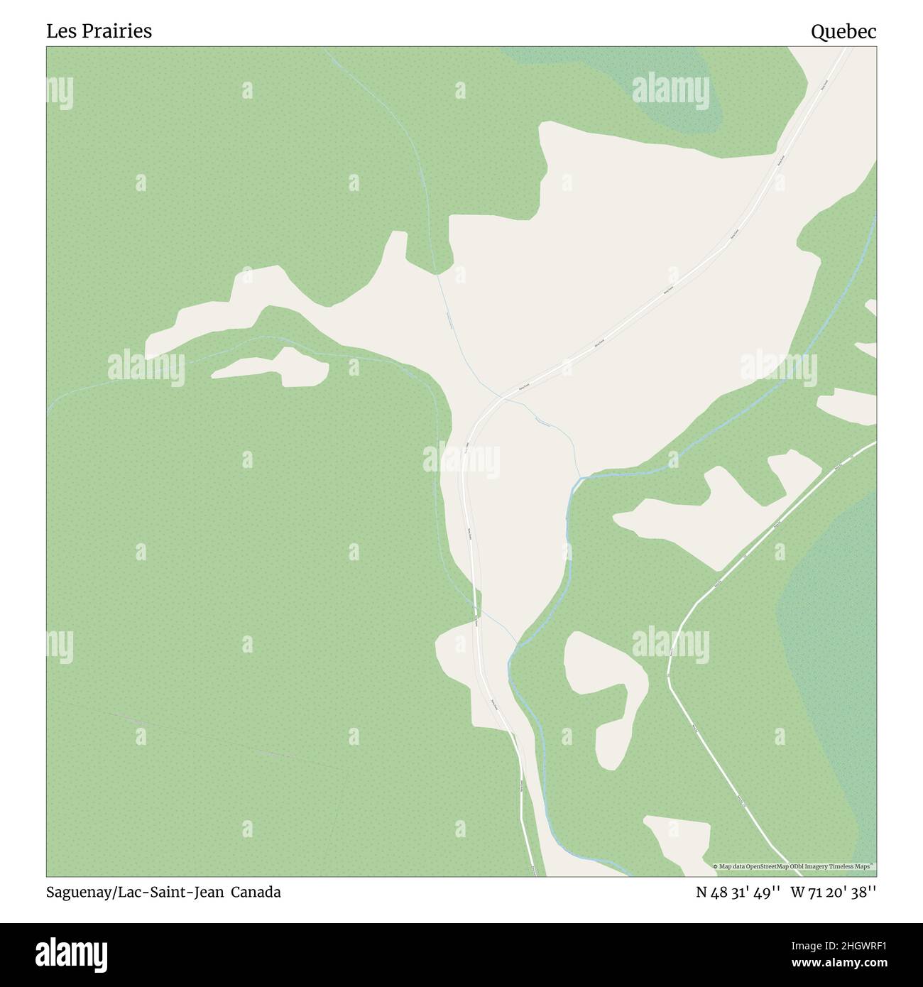 Les Prairies, Saguenay/Lac-Saint-Jean, Canada, Québec, N 48 31' 49'', W 71 20' 38'', carte, Timeless carte publiée en 2021.Les voyageurs, les explorateurs et les aventuriers comme Florence Nightingale, David Livingstone, Ernest Shackleton, Lewis et Clark et Sherlock Holmes se sont appuyés sur des cartes pour planifier leurs voyages dans les coins les plus reculés du monde. Timeless Maps dresse la carte de la plupart des sites du monde, montrant ainsi la réalisation de grands rêves Banque D'Images
