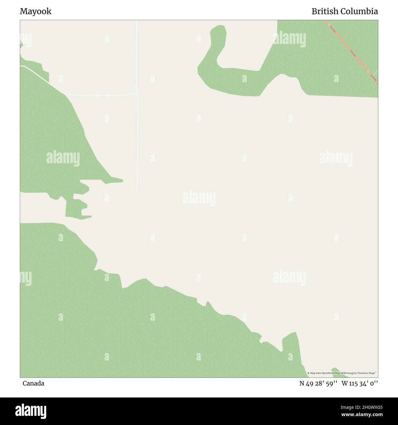 Mayook, Canada, Colombie-Britannique, N 49 28' 59'', W 115 34' 0'', carte, Timeless Map publié en 2021.Les voyageurs, les explorateurs et les aventuriers comme Florence Nightingale, David Livingstone, Ernest Shackleton, Lewis et Clark et Sherlock Holmes se sont appuyés sur des cartes pour planifier leurs voyages dans les coins les plus reculés du monde. Timeless Maps dresse la carte de la plupart des sites du monde, montrant ainsi la réalisation de grands rêves Banque D'Images