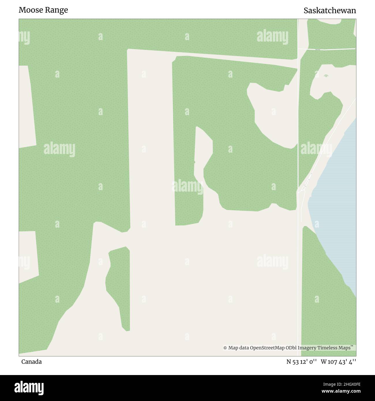 Moose Range, Canada, Saskatchewan, N 53 12' 0'', W 107 43' 4'', carte, Timeless carte publiée en 2021.Les voyageurs, les explorateurs et les aventuriers comme Florence Nightingale, David Livingstone, Ernest Shackleton, Lewis et Clark et Sherlock Holmes se sont appuyés sur des cartes pour planifier leurs voyages dans les coins les plus reculés du monde. Timeless Maps dresse la carte de la plupart des sites du monde, montrant ainsi la réalisation de grands rêves Banque D'Images
