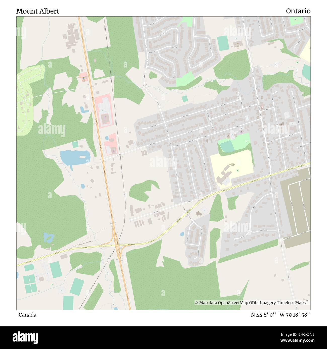 Mount Albert, Canada, Ontario, N 44 8' 0'', W 79 18' 58'', carte, Timeless carte publiée en 2021.Les voyageurs, les explorateurs et les aventuriers comme Florence Nightingale, David Livingstone, Ernest Shackleton, Lewis et Clark et Sherlock Holmes se sont appuyés sur des cartes pour planifier leurs voyages dans les coins les plus reculés du monde. Timeless Maps dresse la carte de la plupart des sites du monde, montrant ainsi la réalisation de grands rêves Banque D'Images