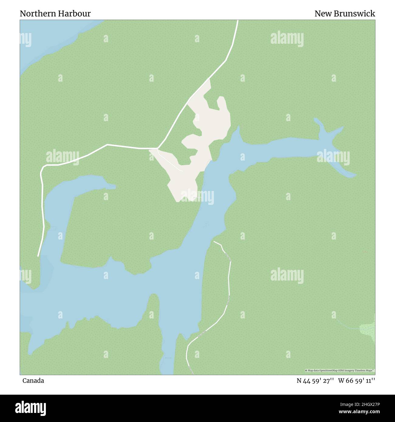 Northern Harbour, Canada, Nouveau-Brunswick, N 44 59' 27'', W 66 59' 11'', carte, carte intemporelle publiée en 2021.Les voyageurs, les explorateurs et les aventuriers comme Florence Nightingale, David Livingstone, Ernest Shackleton, Lewis et Clark et Sherlock Holmes se sont appuyés sur des cartes pour planifier leurs voyages dans les coins les plus reculés du monde. Timeless Maps dresse la carte de la plupart des sites du monde, montrant ainsi la réalisation de grands rêves Banque D'Images