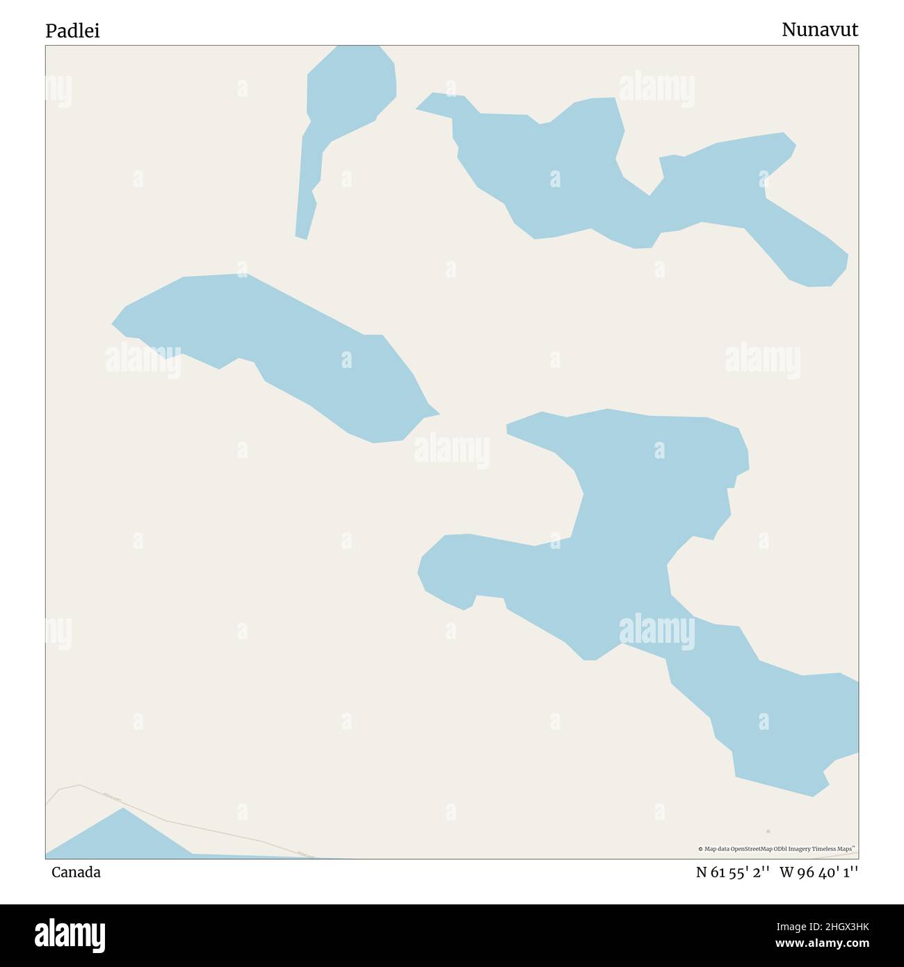 Padlei, Canada, Nunavut, N 61 55' 2'', W 96 40' 1'', carte, carte intemporelle publiée en 2021.Les voyageurs, les explorateurs et les aventuriers comme Florence Nightingale, David Livingstone, Ernest Shackleton, Lewis et Clark et Sherlock Holmes se sont appuyés sur des cartes pour planifier leurs voyages dans les coins les plus reculés du monde. Timeless Maps dresse la carte de la plupart des sites du monde, montrant ainsi la réalisation de grands rêves Banque D'Images