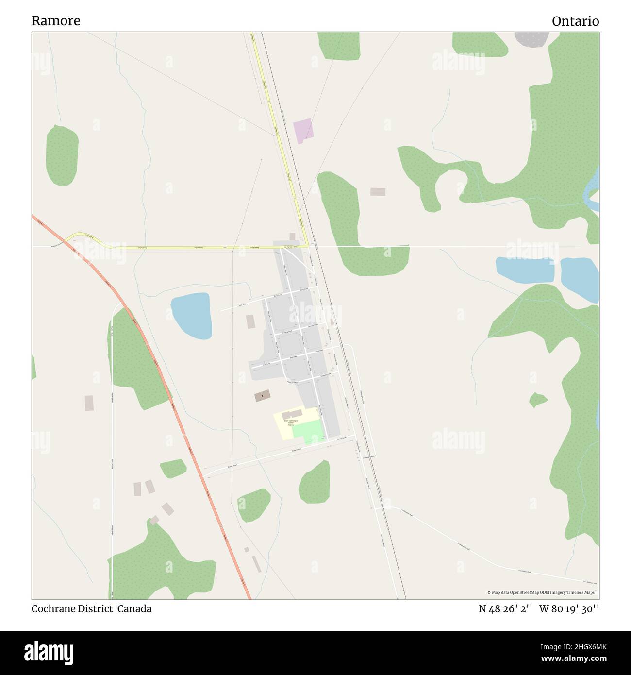 Carte de l'ontario cochrane Banque de photographies et d’images à haute résolution Alamy