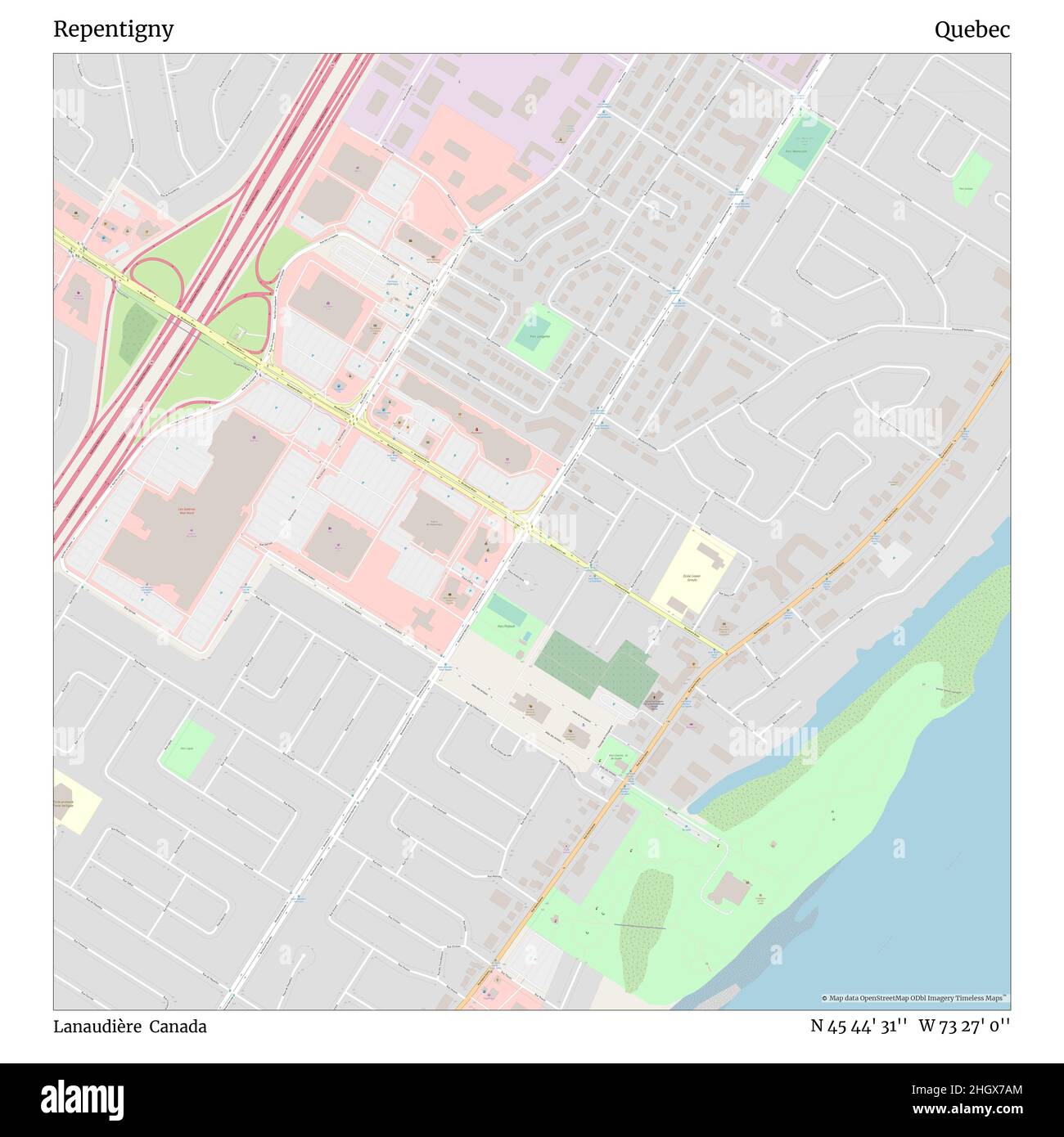 Carte du québec de repentigny Banque d'images détourées Alamy