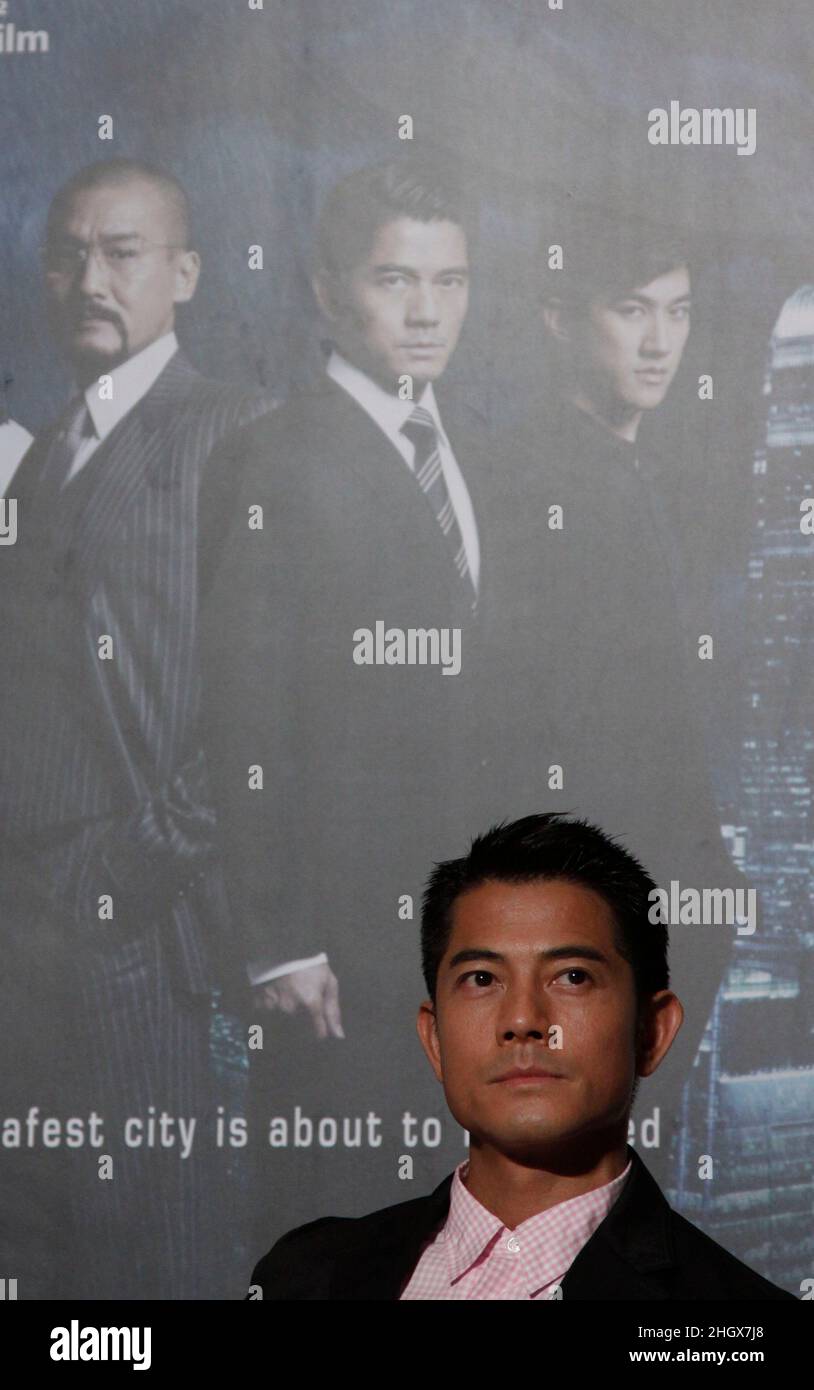 4 octobre 2012 - Busan, Corée du Sud : Aaron Kwok assiste à la conférence de presse lors du Festival international du film de Busan 17th film d'ouverture 'Guerre froide' Conférence de presse au Centre cinématographique de Busan.En plus de la galaxie désormais inévitable des stars qui promeuvent des blockbusters de toute l'Asie,Cette année, le Festival international du film de Busan filera un film nord-coréen pour la première fois depuis près d'une décennie, ainsi que six films classiques afghans cachés dans un mur pour les sauver des Talibans.(Ryu Seung-il / Polaris) Banque D'Images