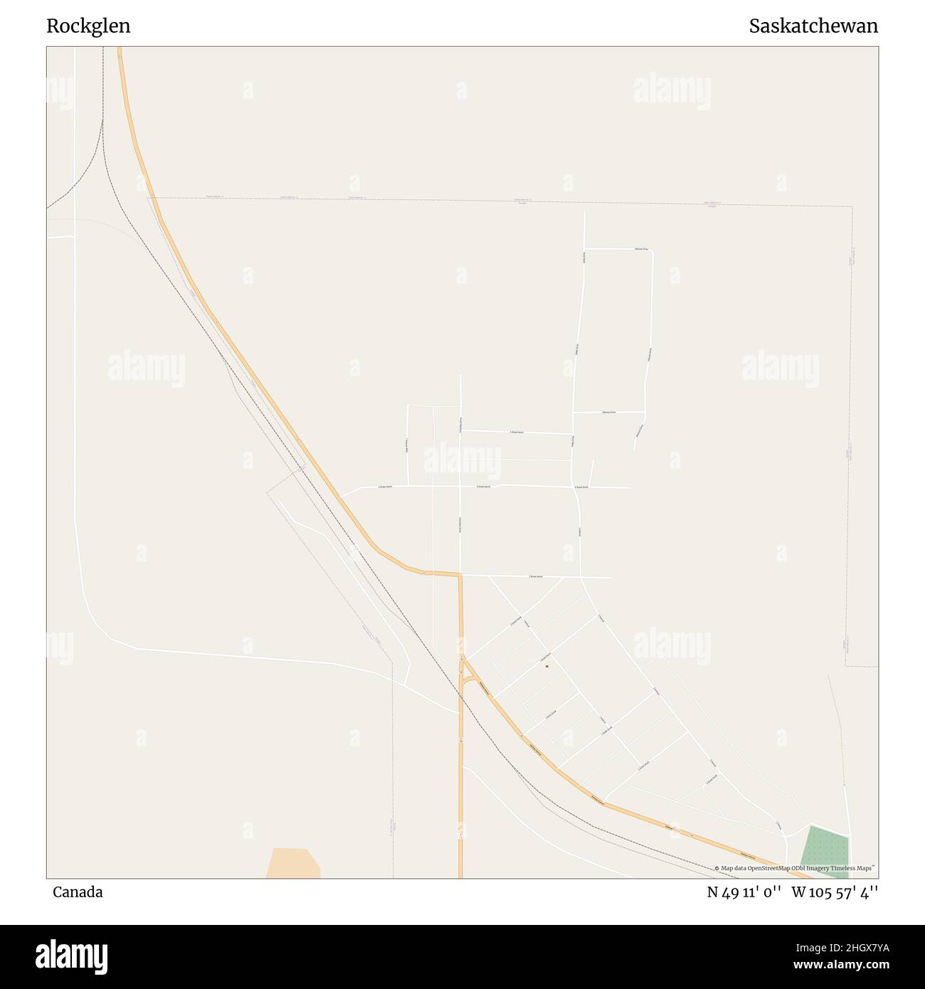 Carte de rockglen saskatchewan Banque d'images détourées Alamy