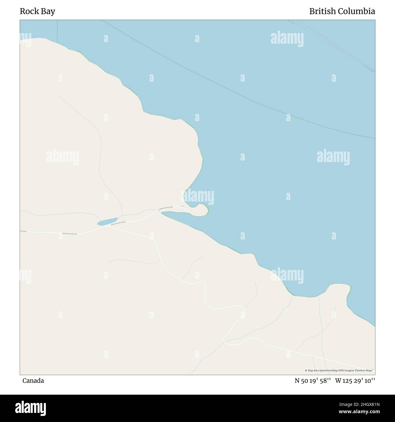 Rock Bay, Canada, Colombie-Britannique, N 50 19' 58'', W 125 29' 10'', carte, Timeless carte publiée en 2021.Les voyageurs, les explorateurs et les aventuriers comme Florence Nightingale, David Livingstone, Ernest Shackleton, Lewis et Clark et Sherlock Holmes se sont appuyés sur des cartes pour planifier leurs voyages dans les coins les plus reculés du monde. Timeless Maps dresse la carte de la plupart des sites du monde, montrant ainsi la réalisation de grands rêves Banque D'Images