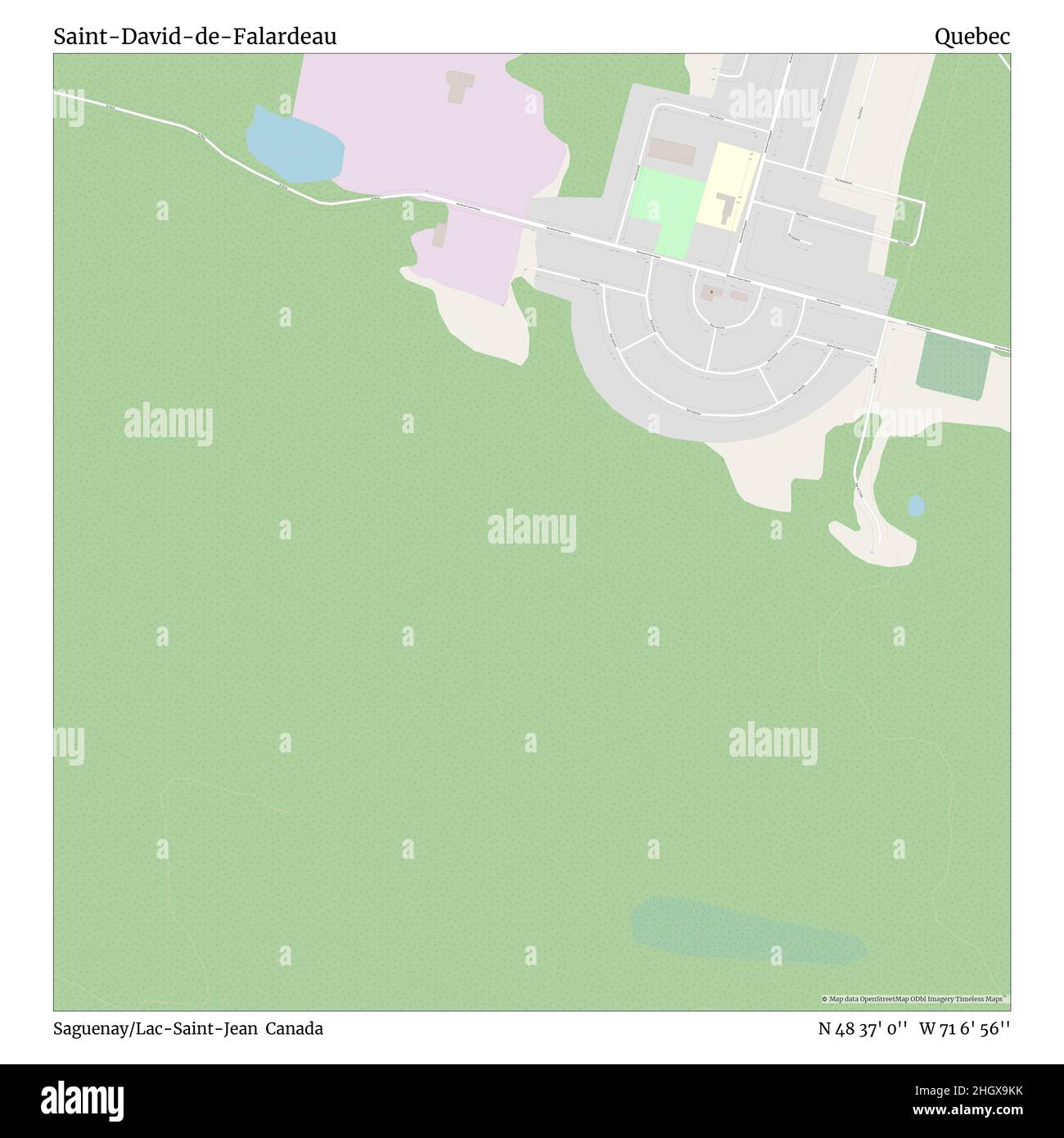 Saint-David-de-Falardeau, Saguenay/Lac-Saint-Jean, Canada, Québec, N 48 37' 0'', W 71 6' 56'', carte, carte intemporelle publiée en 2021.Les voyageurs, les explorateurs et les aventuriers comme Florence Nightingale, David Livingstone, Ernest Shackleton, Lewis et Clark et Sherlock Holmes se sont appuyés sur des cartes pour planifier leurs voyages dans les coins les plus reculés du monde. Timeless Maps dresse la carte de la plupart des sites du monde, montrant ainsi la réalisation de grands rêves Banque D'Images