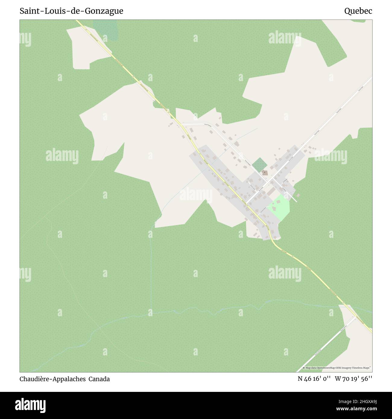 Saint-Louis-de-Gonzague, Chaudière-Appalaches, Canada, Québec, N 46 16' 0'', W 70 19' 56'', carte, Timeless carte publiée en 2021.Les voyageurs, les explorateurs et les aventuriers comme Florence Nightingale, David Livingstone, Ernest Shackleton, Lewis et Clark et Sherlock Holmes se sont appuyés sur des cartes pour planifier leurs voyages dans les coins les plus reculés du monde. Timeless Maps dresse la carte de la plupart des sites du monde, montrant ainsi la réalisation de grands rêves Banque D'Images