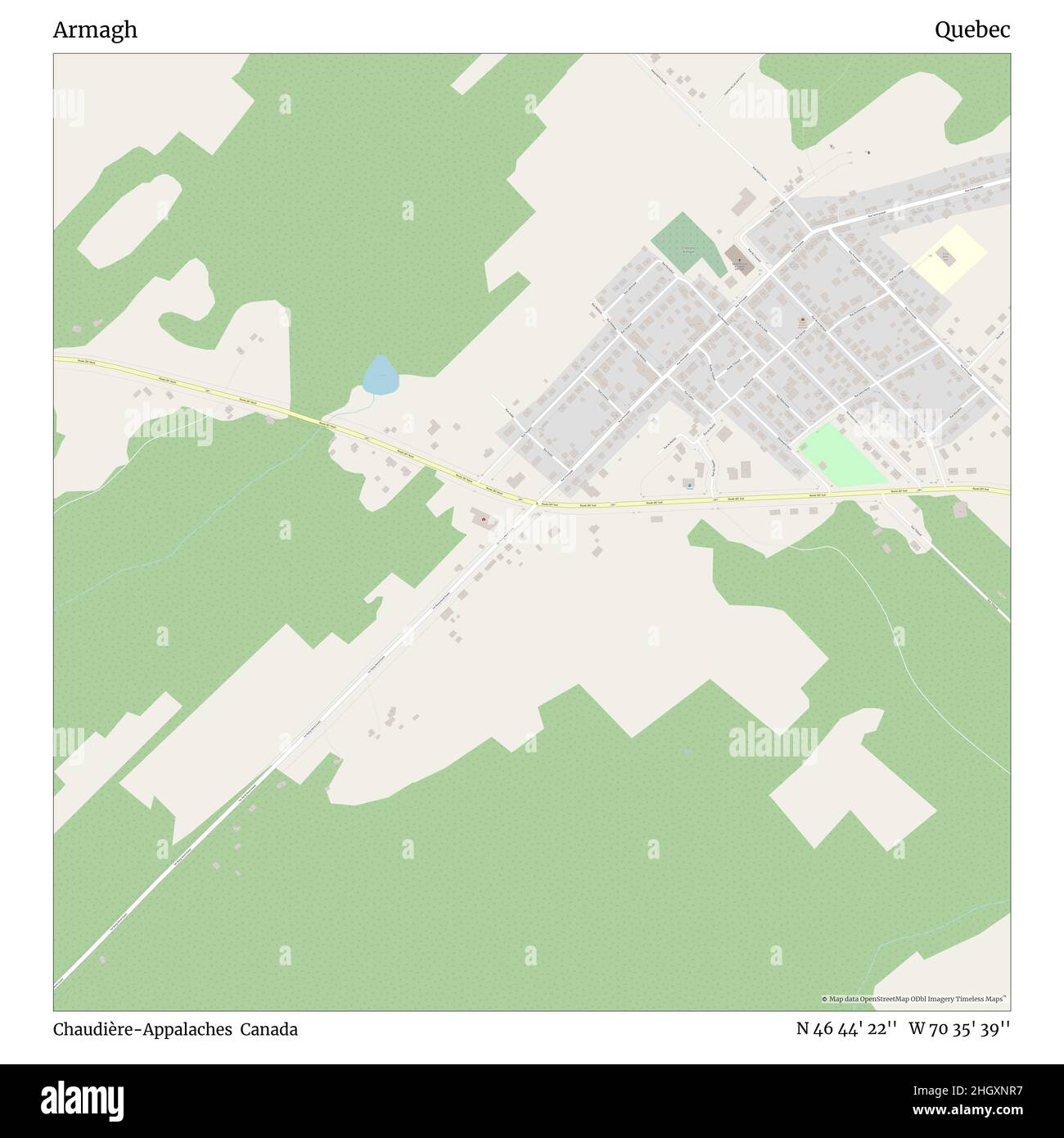 Armagh, Chaudière-Appalaches, Canada, Québec, N 46 44' 22'', W 70 35' 39'', carte, carte intemporelle publiée en 2021.Les voyageurs, les explorateurs et les aventuriers comme Florence Nightingale, David Livingstone, Ernest Shackleton, Lewis et Clark et Sherlock Holmes se sont appuyés sur des cartes pour planifier leurs voyages dans les coins les plus reculés du monde. Timeless Maps dresse la carte de la plupart des sites du monde, montrant ainsi la réalisation de grands rêves Banque D'Images