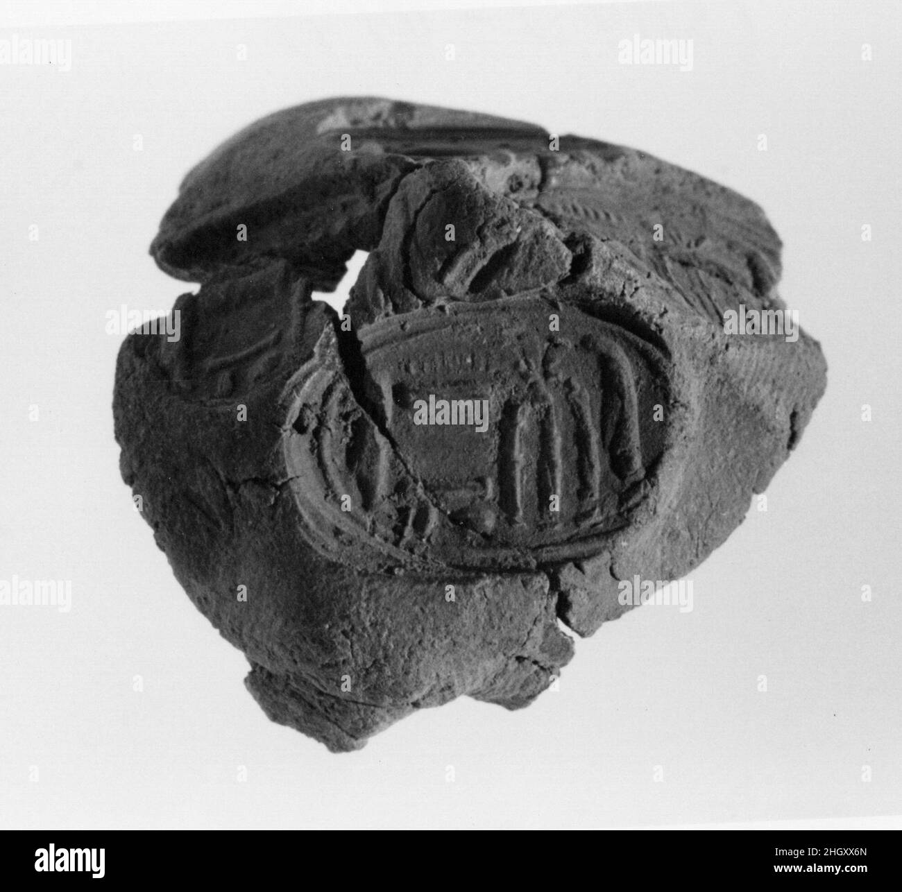 Scellement de documents ca.1390–1353 C.-B. Nouveau Royaume.Scellement de documents ca.1390–1353 C.-B.Boue.Nouveau Royaume.D'Égypte, de haute Égypte, de Thèbes, de Malqata, du Palais du Roi,Magazine West, fouilles MMA, 1910–12.Dynastie 18 Banque D'Images