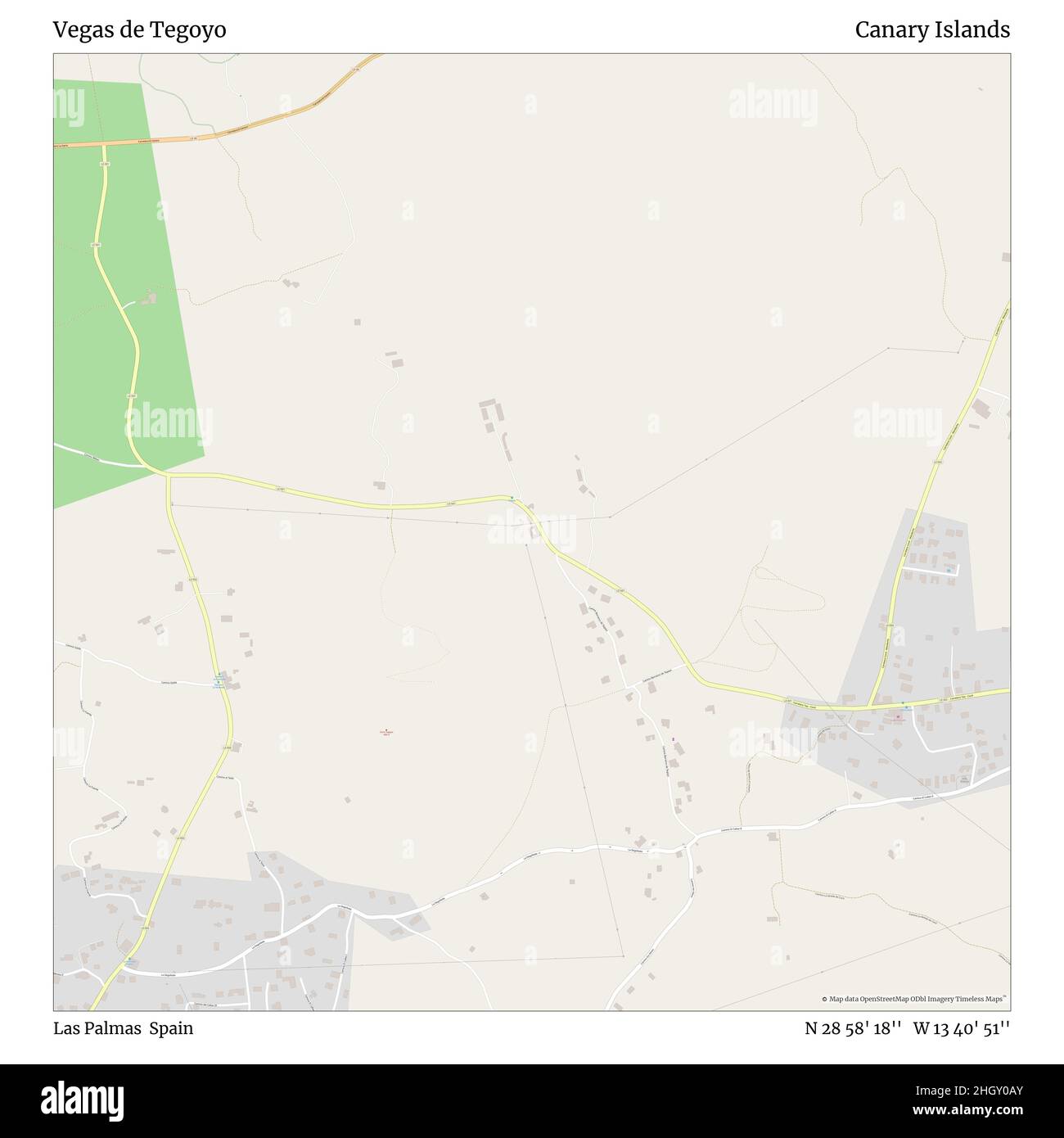 Las Vegas de Tegoyo, Las Palmas, Espagne, îles Canaries, N 28 58' 18'', W 13 40' 51'', carte, carte intemporelle publiée en 2021.Les voyageurs, les explorateurs et les aventuriers comme Florence Nightingale, David Livingstone, Ernest Shackleton, Lewis et Clark et Sherlock Holmes se sont appuyés sur des cartes pour planifier leurs voyages dans les coins les plus reculés du monde. Timeless Maps dresse la carte de la plupart des sites du monde, montrant ainsi la réalisation de grands rêves Banque D'Images