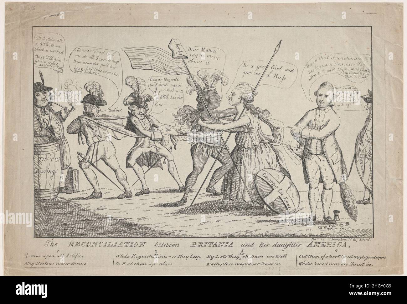La réconciliation entre Britannia et sa fille America 11 mai 1782 ...
