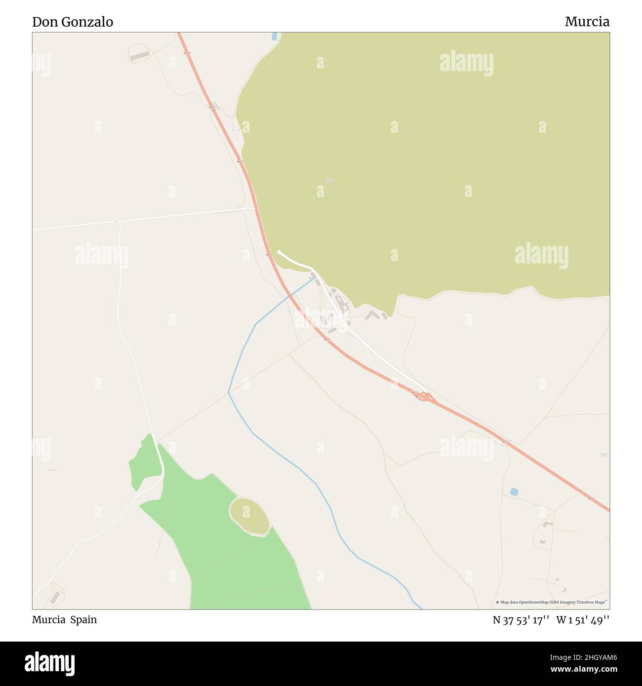 Don Gonzalo, Murcia, Espagne, Murcia, N 37 53' 17'', W 1 51' 49'', carte, carte intemporelle publiée en 2021.Les voyageurs, les explorateurs et les aventuriers comme Florence Nightingale, David Livingstone, Ernest Shackleton, Lewis et Clark et Sherlock Holmes se sont appuyés sur des cartes pour planifier leurs voyages dans les coins les plus reculés du monde. Timeless Maps dresse la carte de la plupart des sites du monde, montrant ainsi la réalisation de grands rêves Banque D'Images