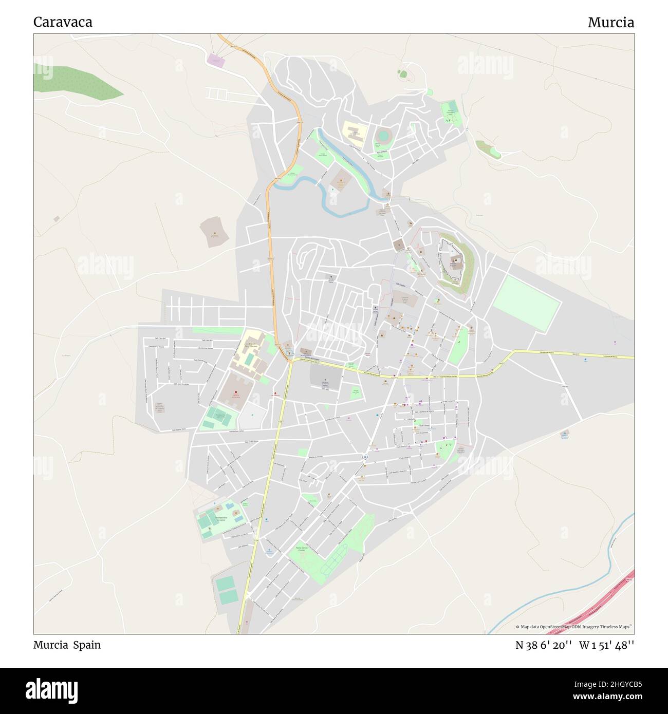 Caravaca, Murcia, Espagne, Murcia, N 38 6' 20'', W 1 51' 48'', carte, carte intemporelle publiée en 2021.Les voyageurs, les explorateurs et les aventuriers comme Florence Nightingale, David Livingstone, Ernest Shackleton, Lewis et Clark et Sherlock Holmes se sont appuyés sur des cartes pour planifier leurs voyages dans les coins les plus reculés du monde. Timeless Maps dresse la carte de la plupart des sites du monde, montrant ainsi la réalisation de grands rêves Banque D'Images