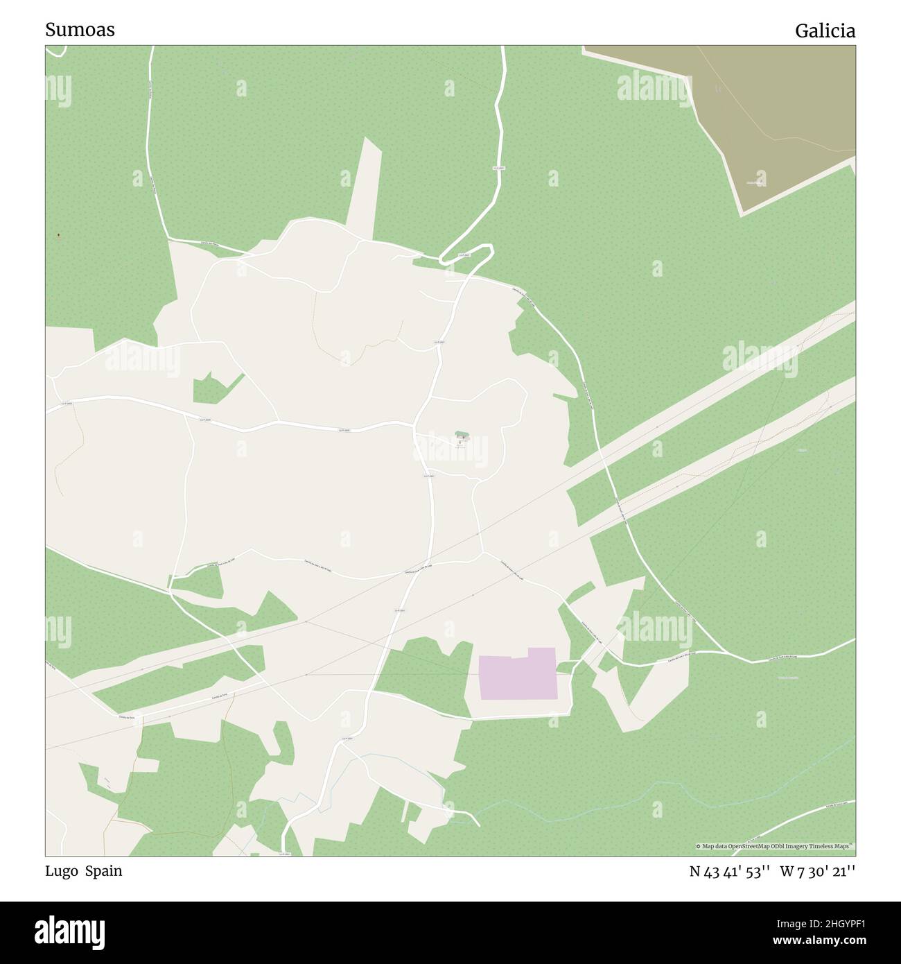 Sumoas, Lugo, Espagne, Galice, N 43 41' 53'', W 7 30' 21'', carte, carte intemporelle publiée en 2021.Les voyageurs, les explorateurs et les aventuriers comme Florence Nightingale, David Livingstone, Ernest Shackleton, Lewis et Clark et Sherlock Holmes se sont appuyés sur des cartes pour planifier leurs voyages dans les coins les plus reculés du monde. Timeless Maps dresse la carte de la plupart des sites du monde, montrant ainsi la réalisation de grands rêves Banque D'Images